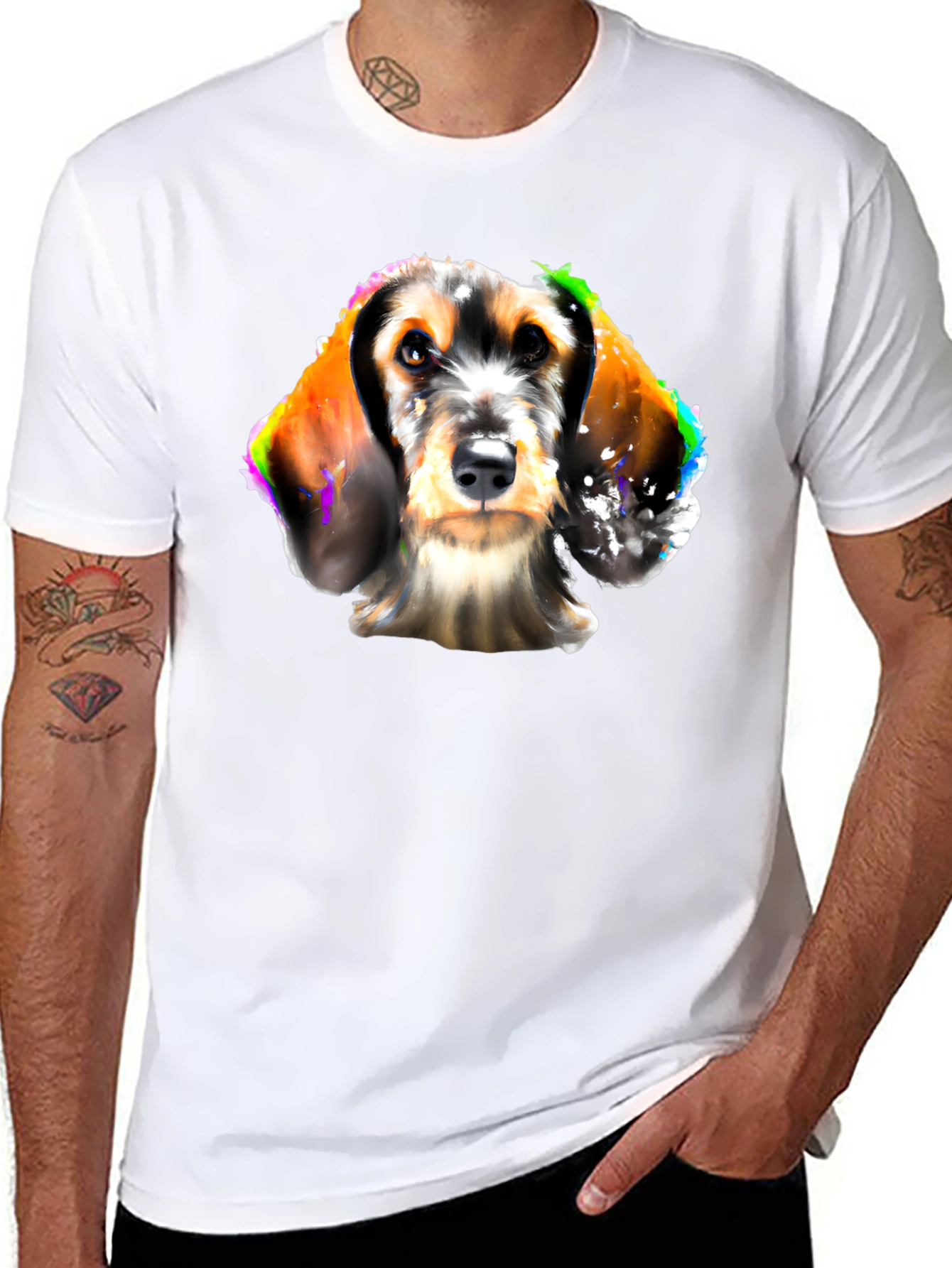Dog Art Black T-Shirt