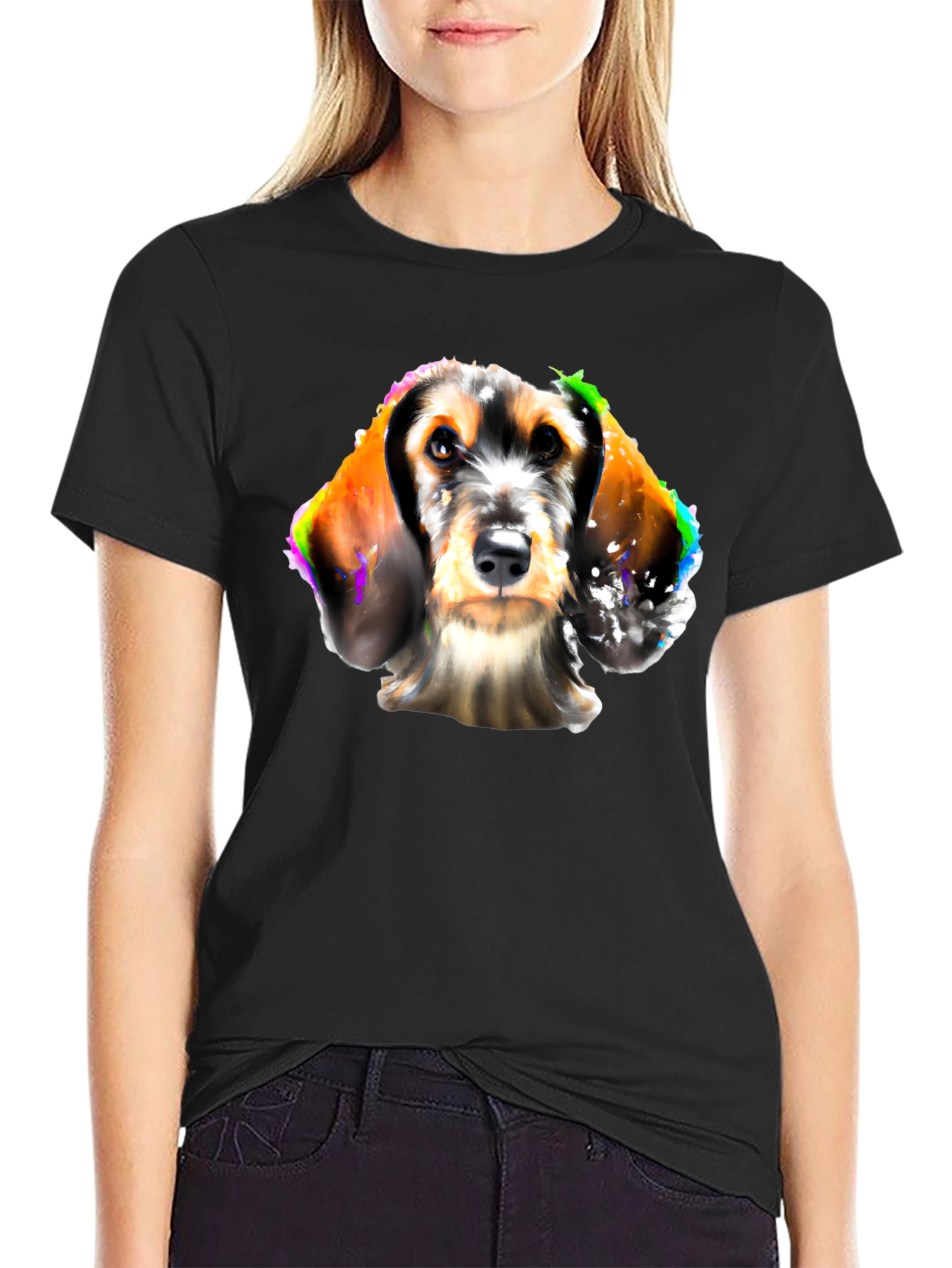 Dog Art Black T-Shirt