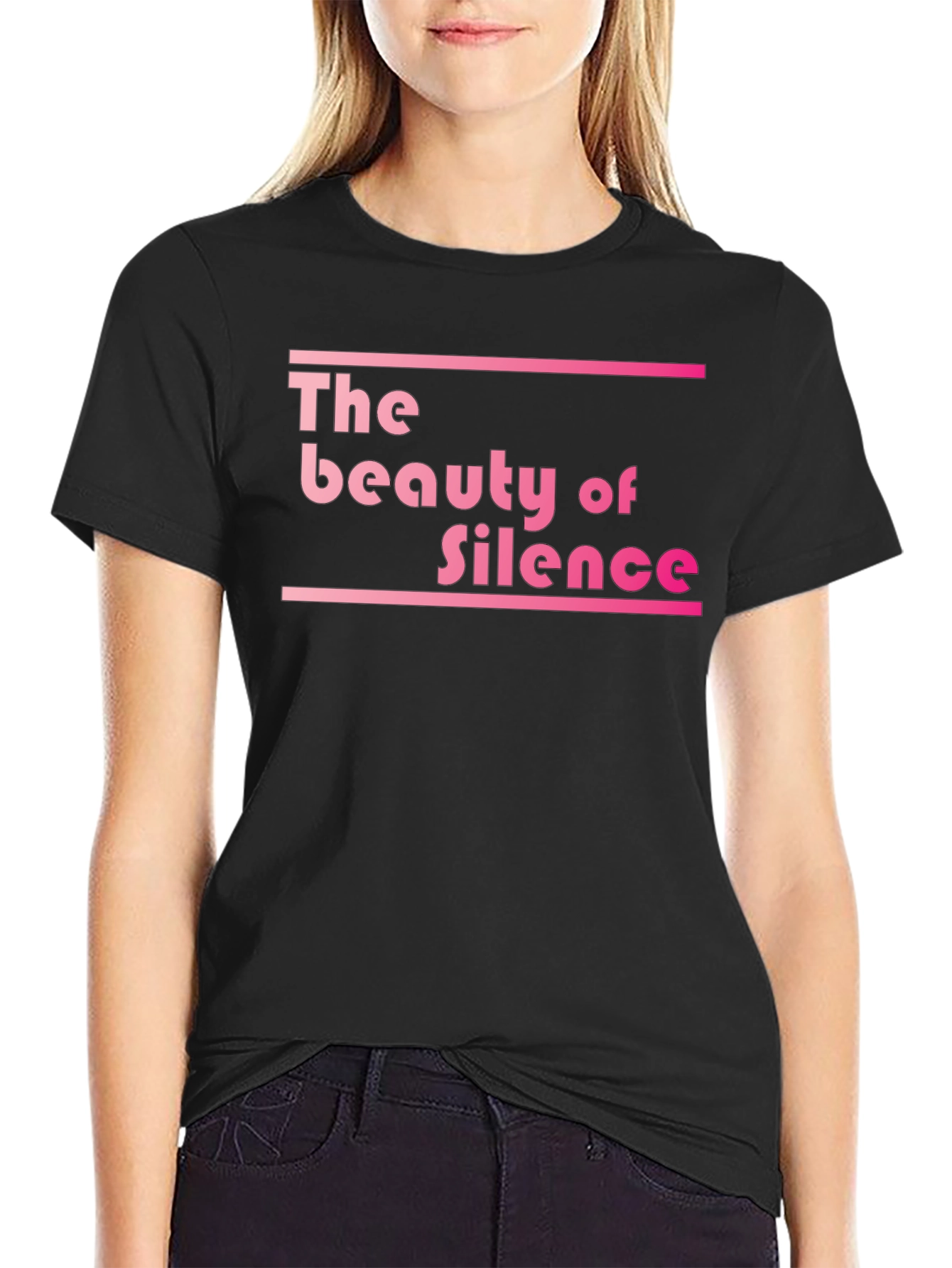 The Beauty of Silence Black Graphic Tee