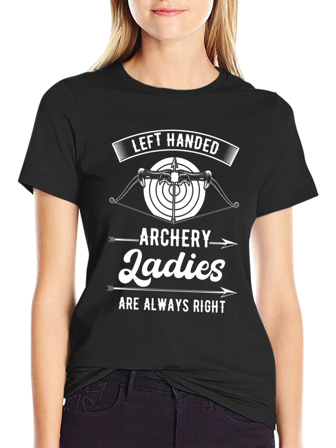 Left Handed Archery Ladies T-Shirt