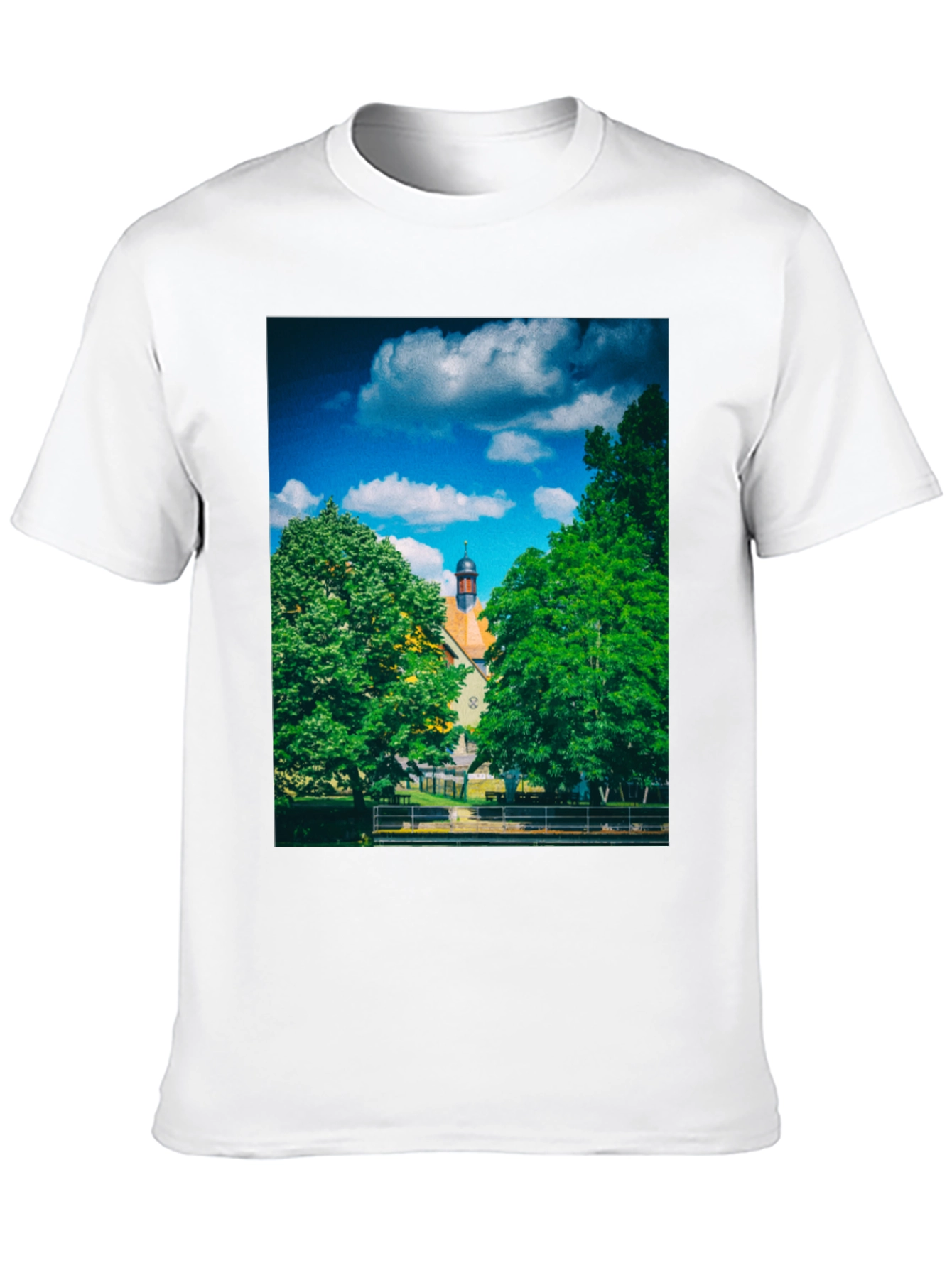 Scenic Landscape Black T-Shirt