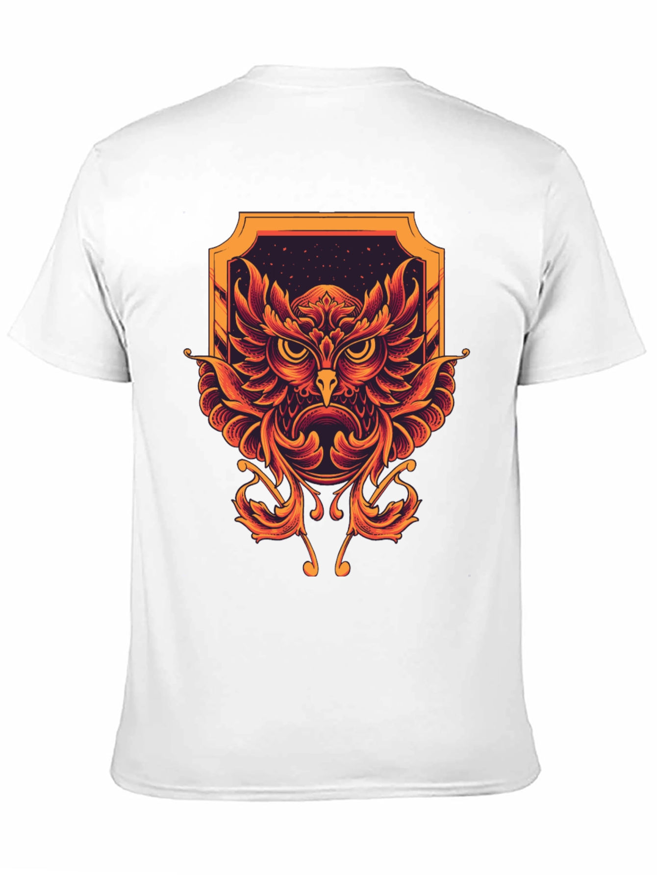 Owl Graphic Print Black Tee