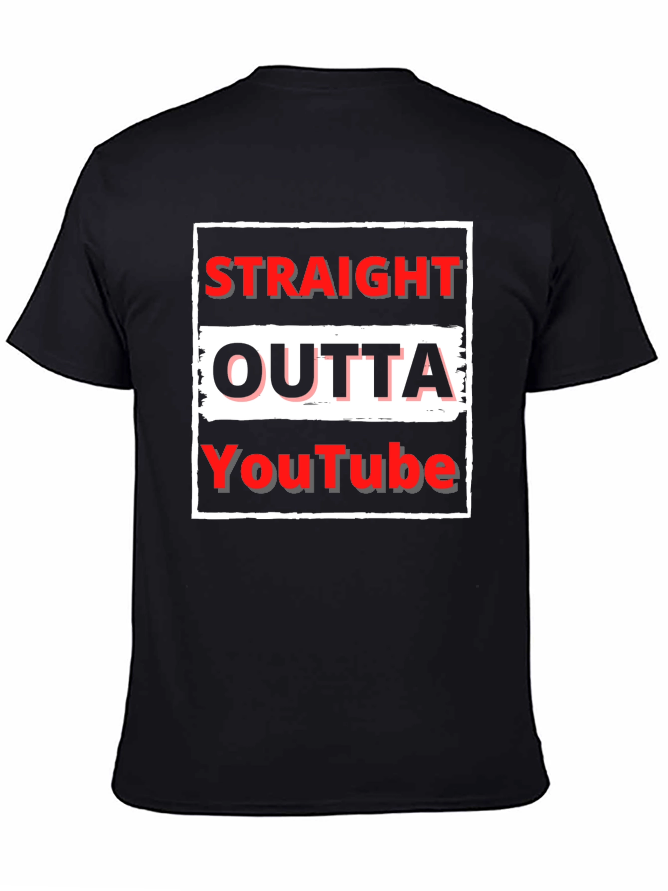 Straight Outta YouTube T-Shirt - Black Graphic Tee