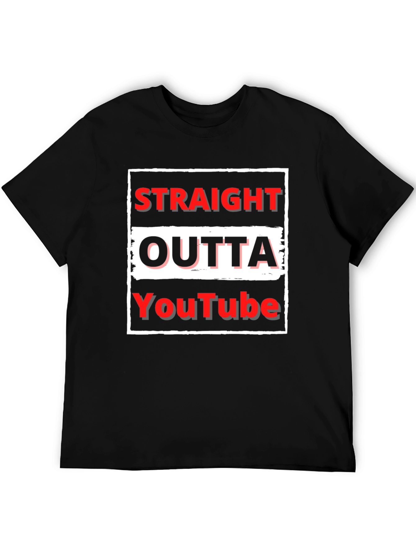 Straight Outta YouTube T-Shirt - Black Graphic Tee