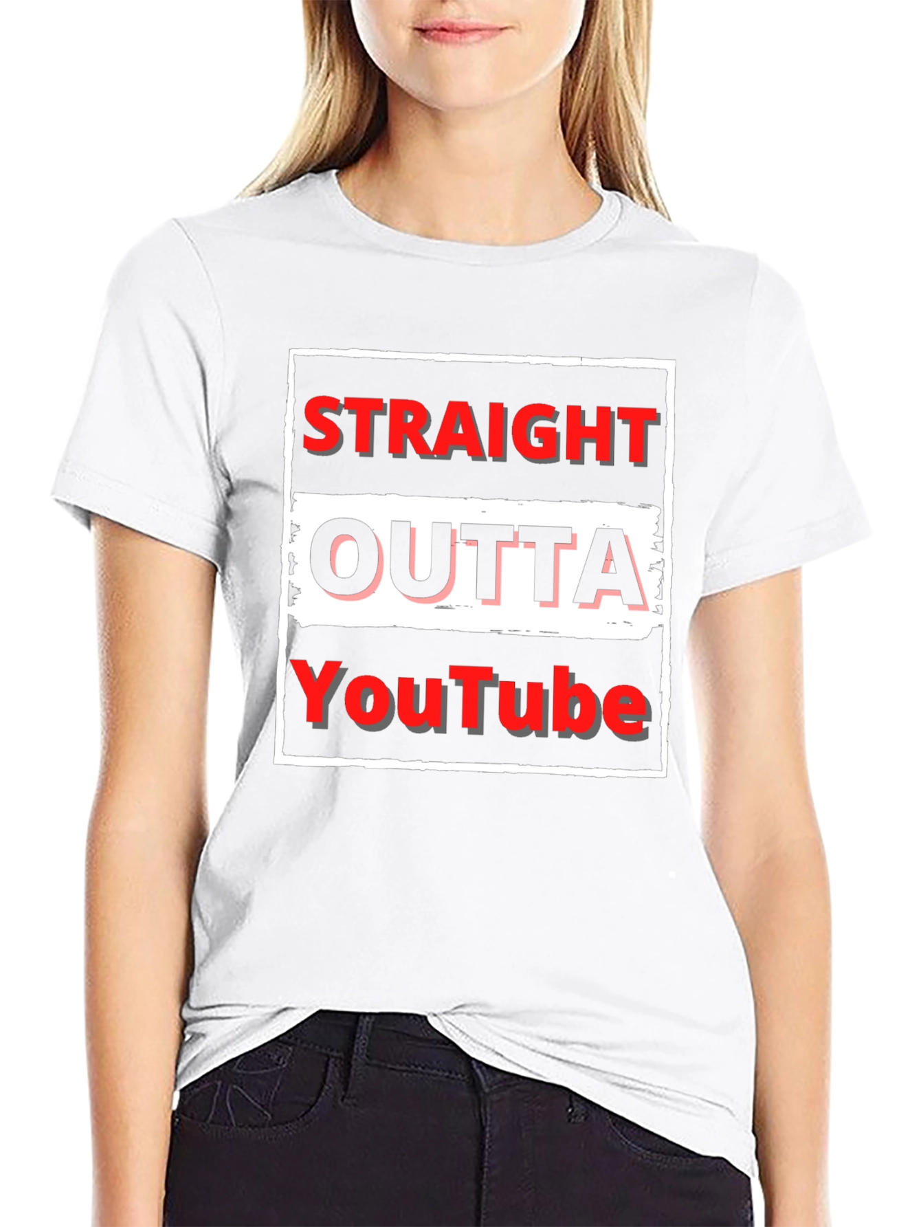 Straight Outta YouTube T-Shirt - Black Graphic Tee