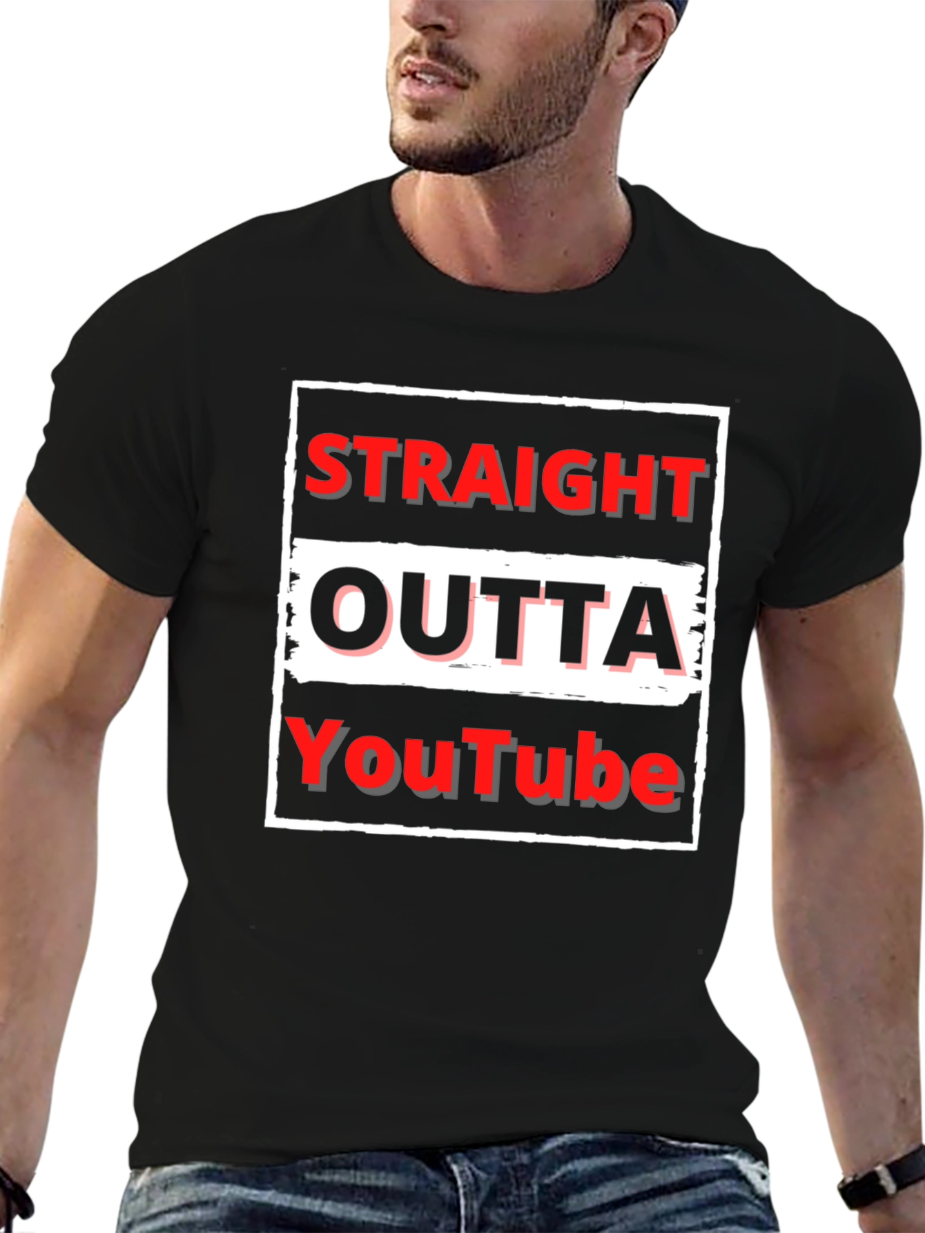 Straight Outta YouTube T-Shirt - Black Graphic Tee