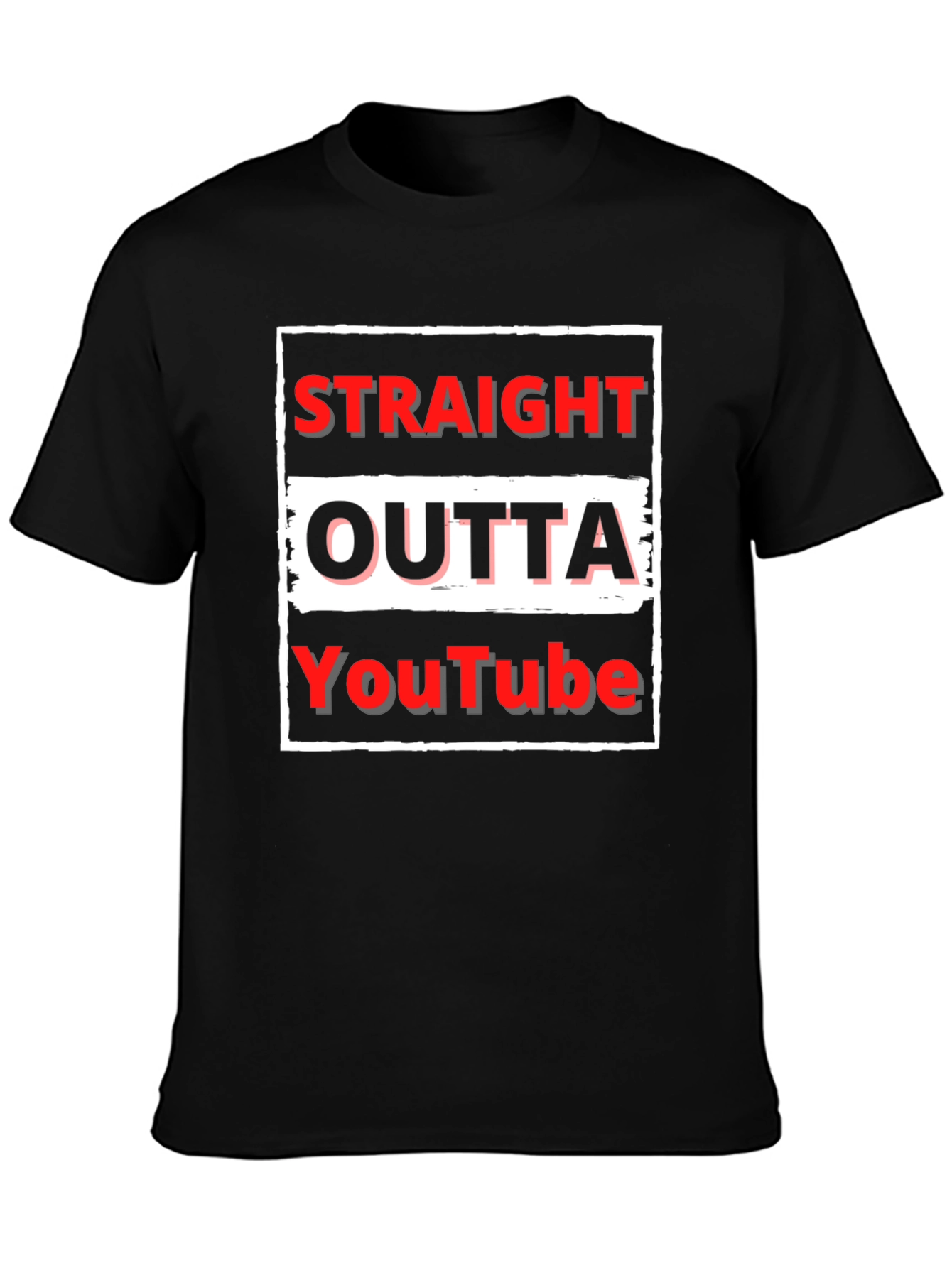 Straight Outta YouTube T-Shirt - Black Graphic Tee