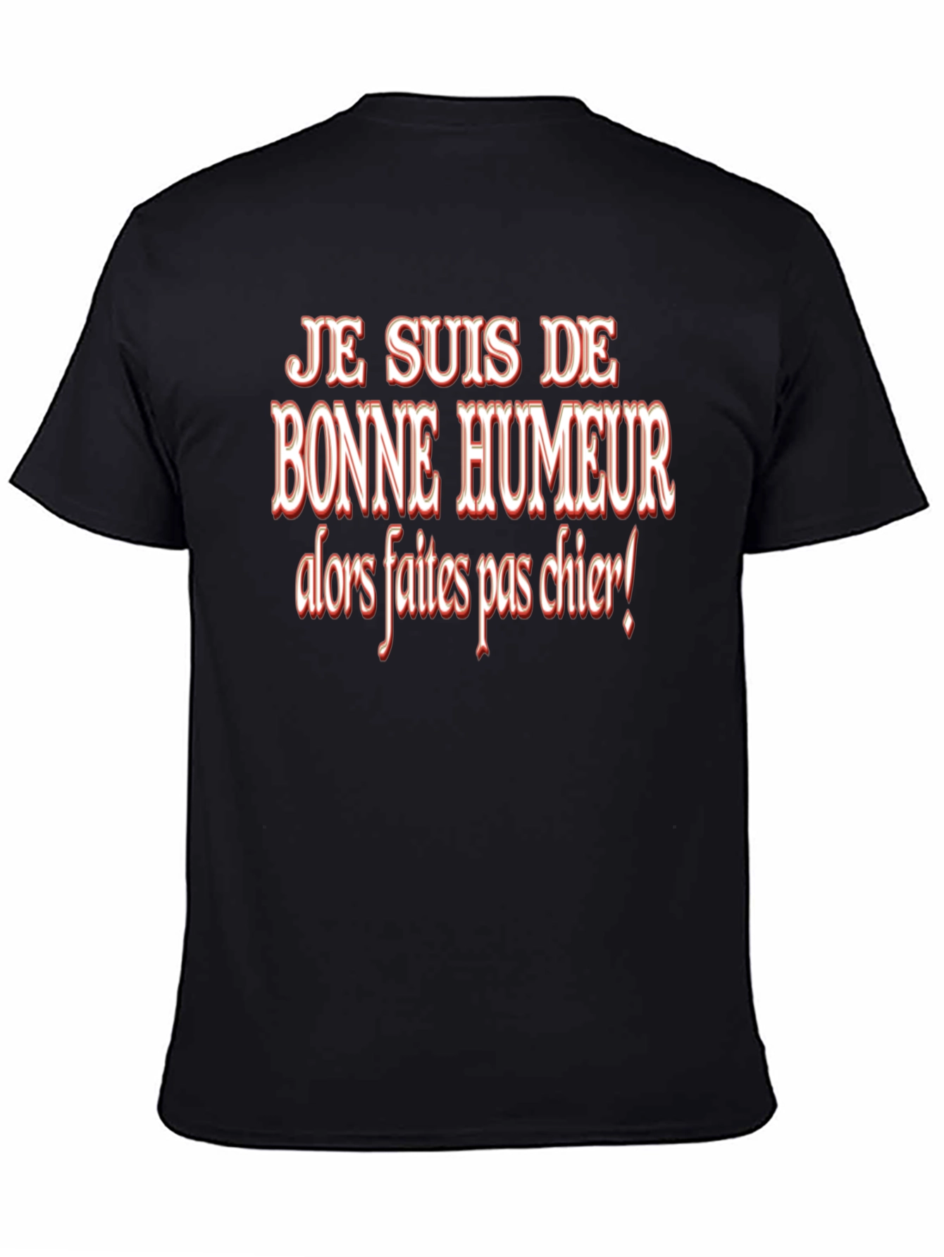 Humorous French Phrase T-Shirt - Bonne Humeur