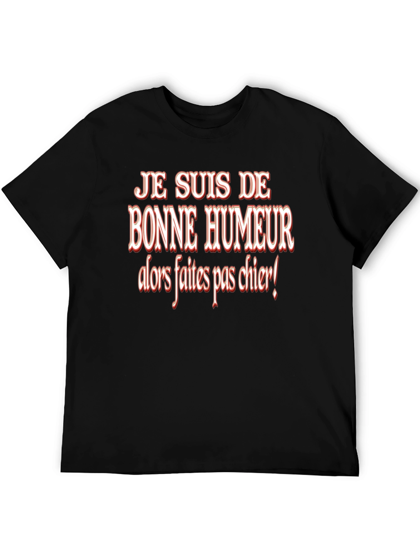 Humorous French Phrase T-Shirt - Bonne Humeur