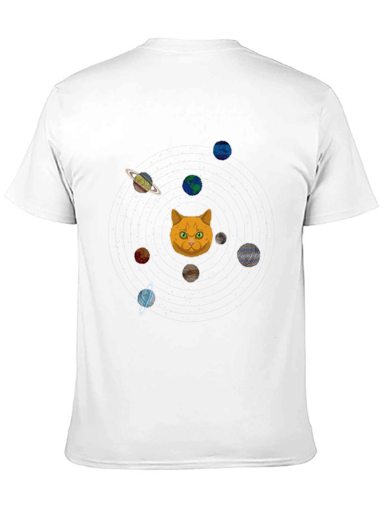 Cosmic Cat Universe Graphic Tee - Black