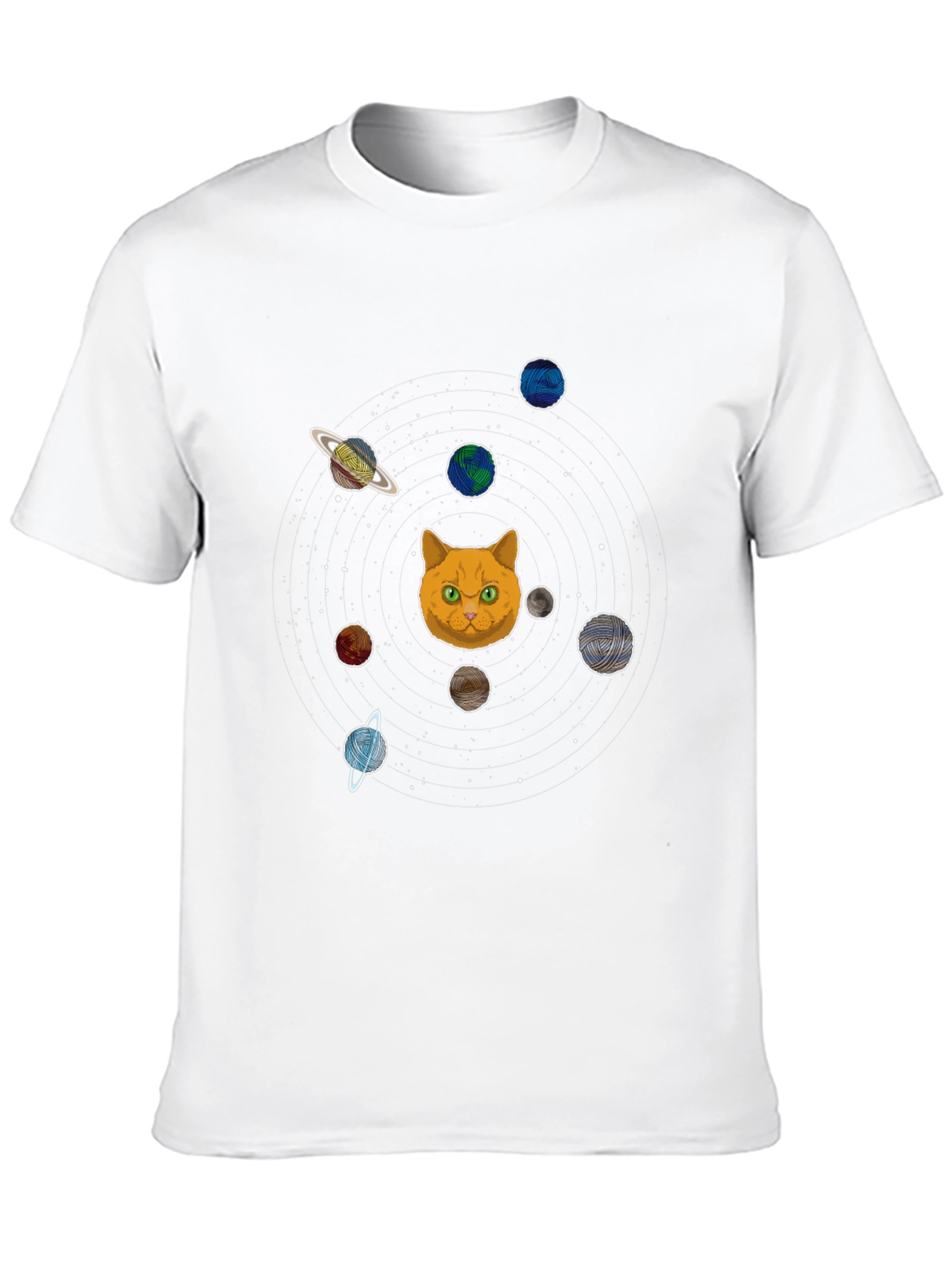 Cosmic Cat Universe Graphic Tee - Black