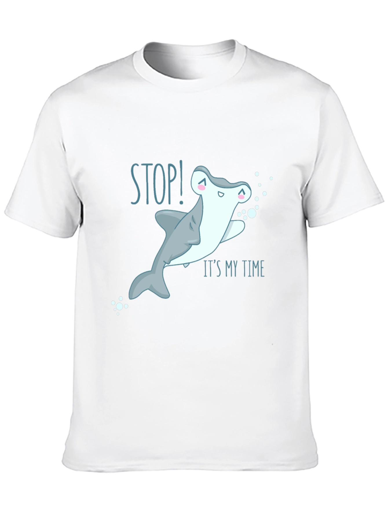 Stop! Its My Time Cute Shark Graphic T-Shirt