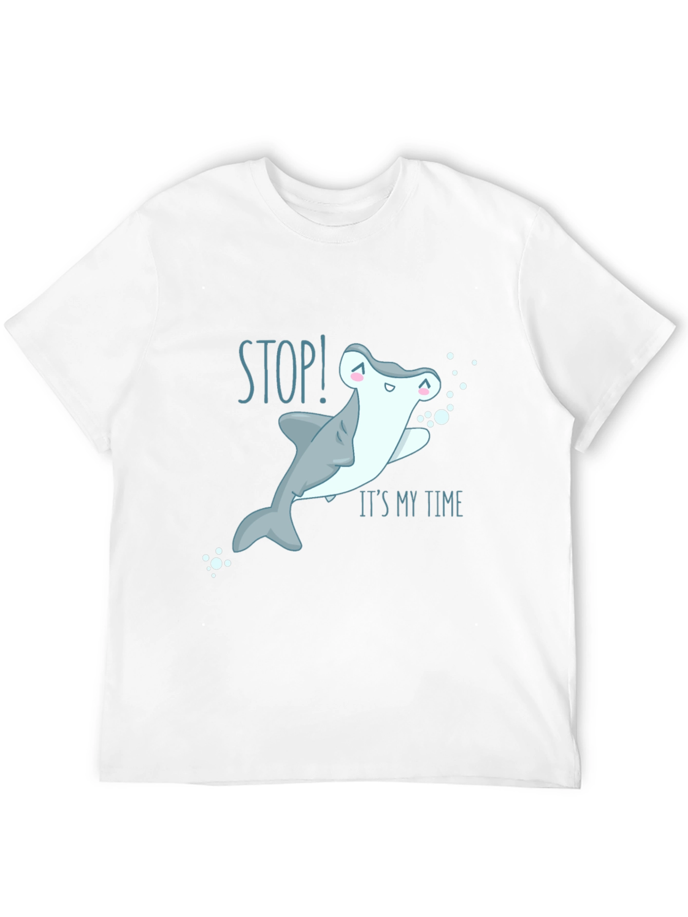 Stop! Its My Time Cute Shark Graphic T-Shirt