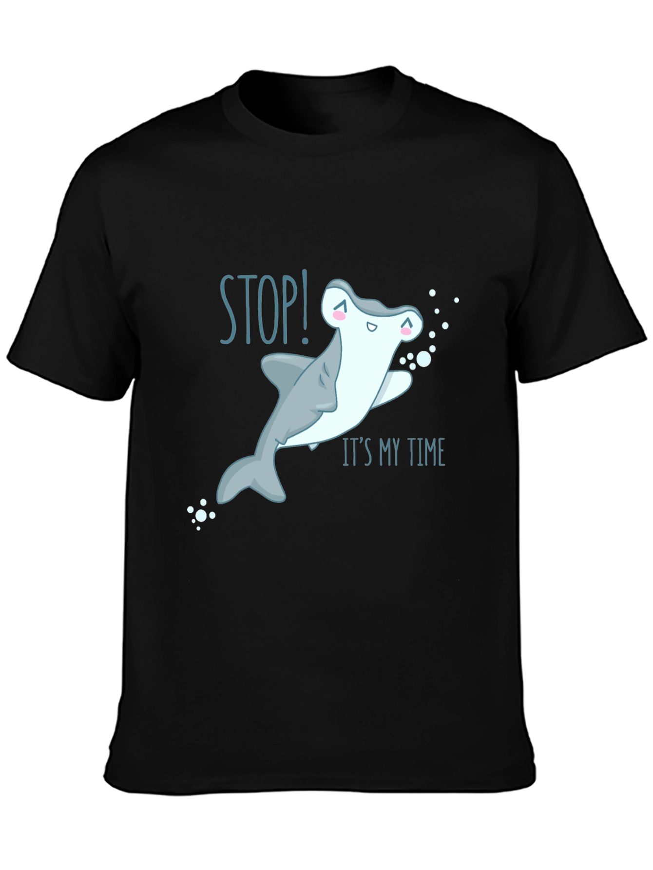 Stop! Its My Time Cute Shark Graphic T-Shirt
