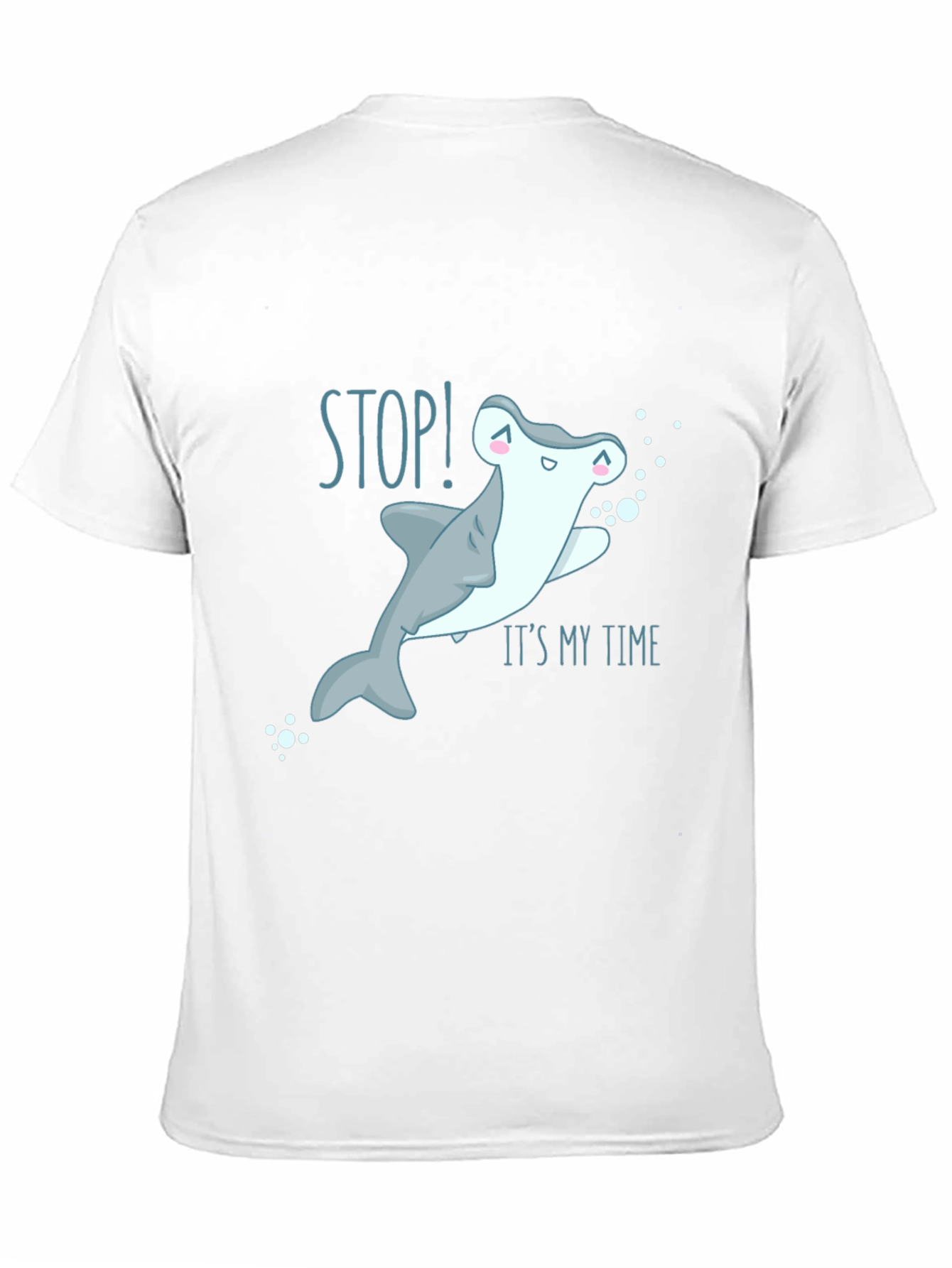 Stop! Its My Time Cute Shark Graphic T-Shirt