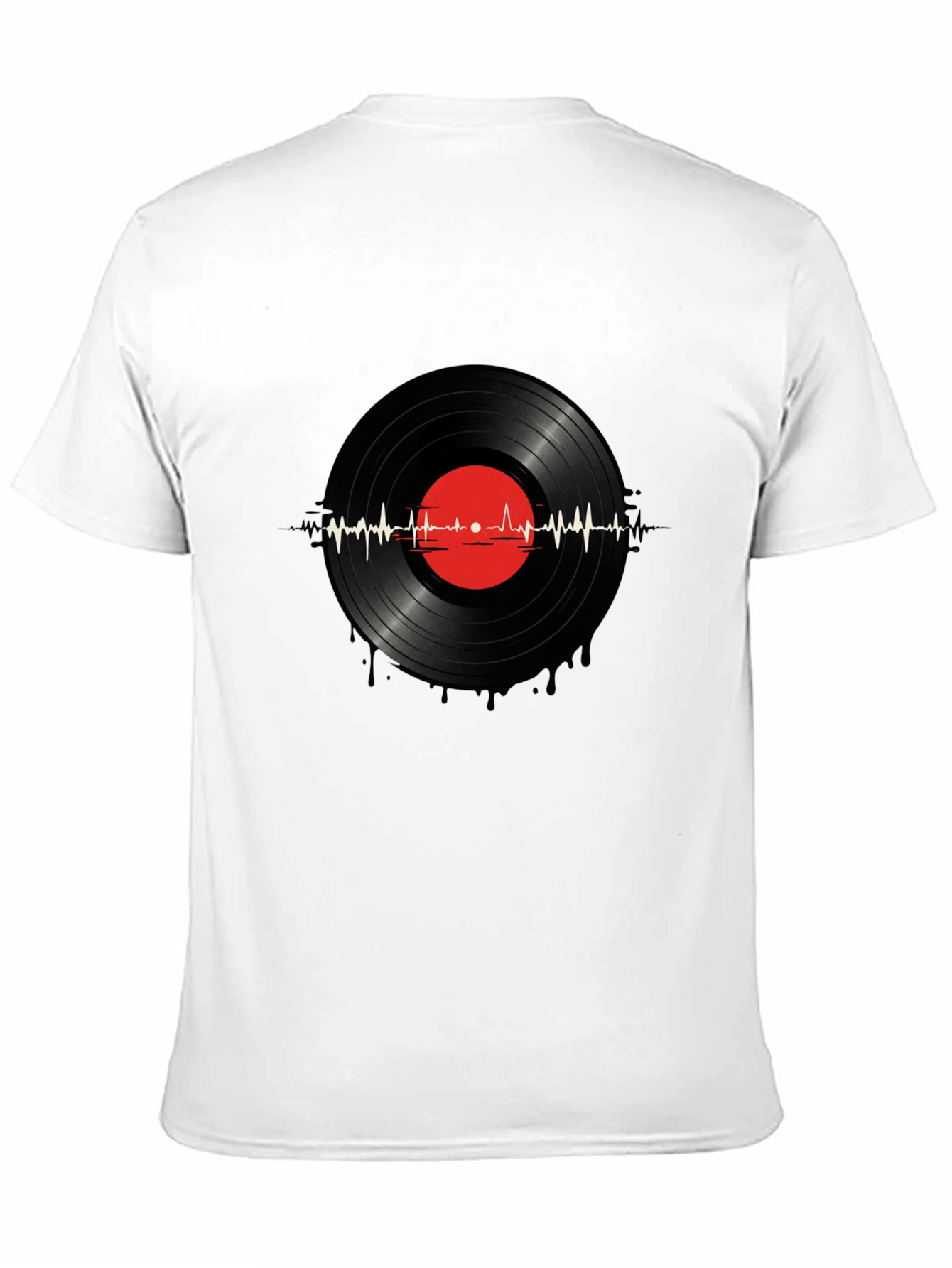 Vinyl Record Heartbeat Graphic T-Shirt