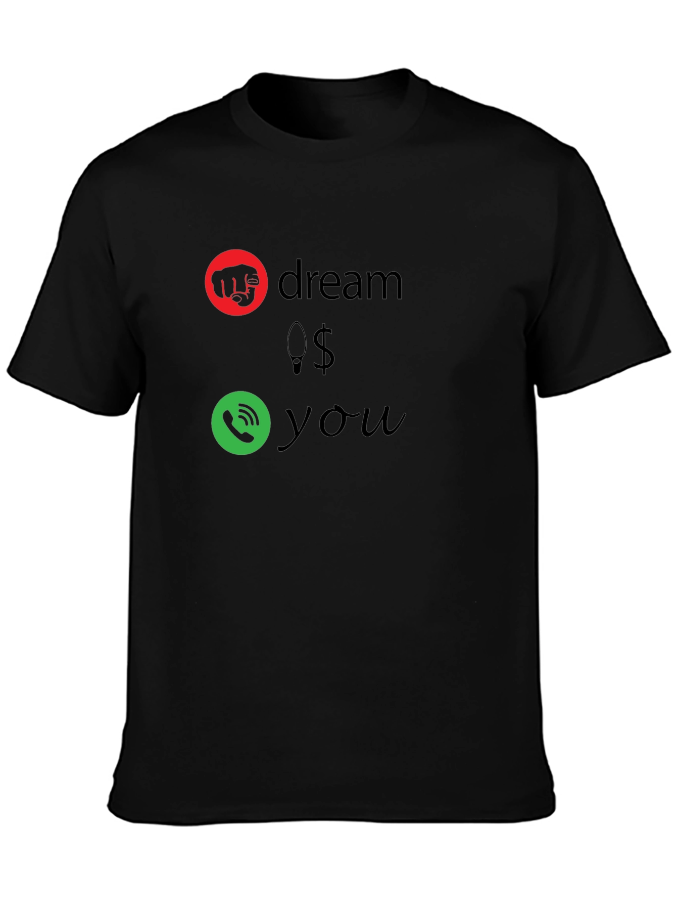 Black Hustle Graphic Tee for Men