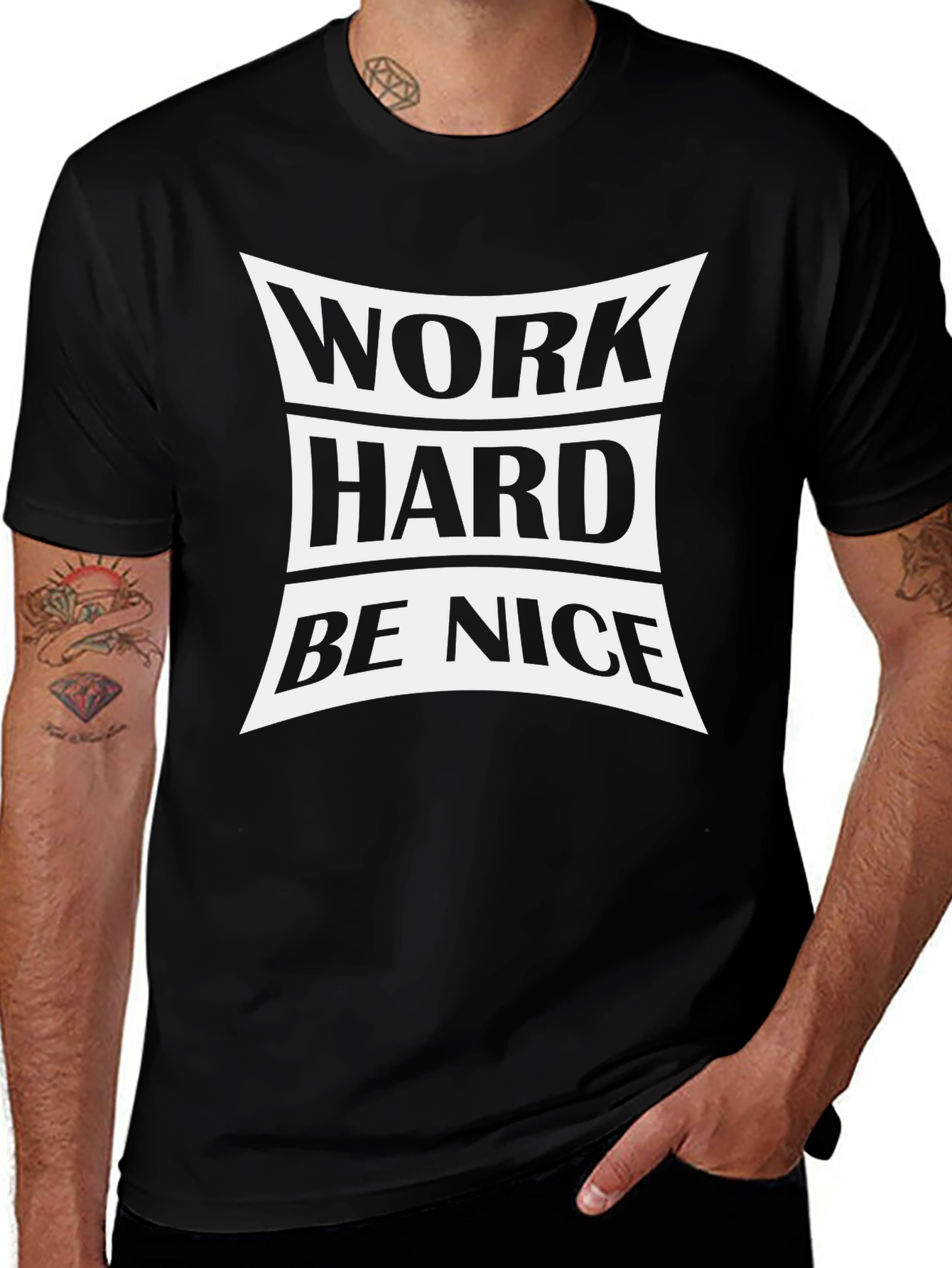 Work Hard Be Nice Black T-Shirt