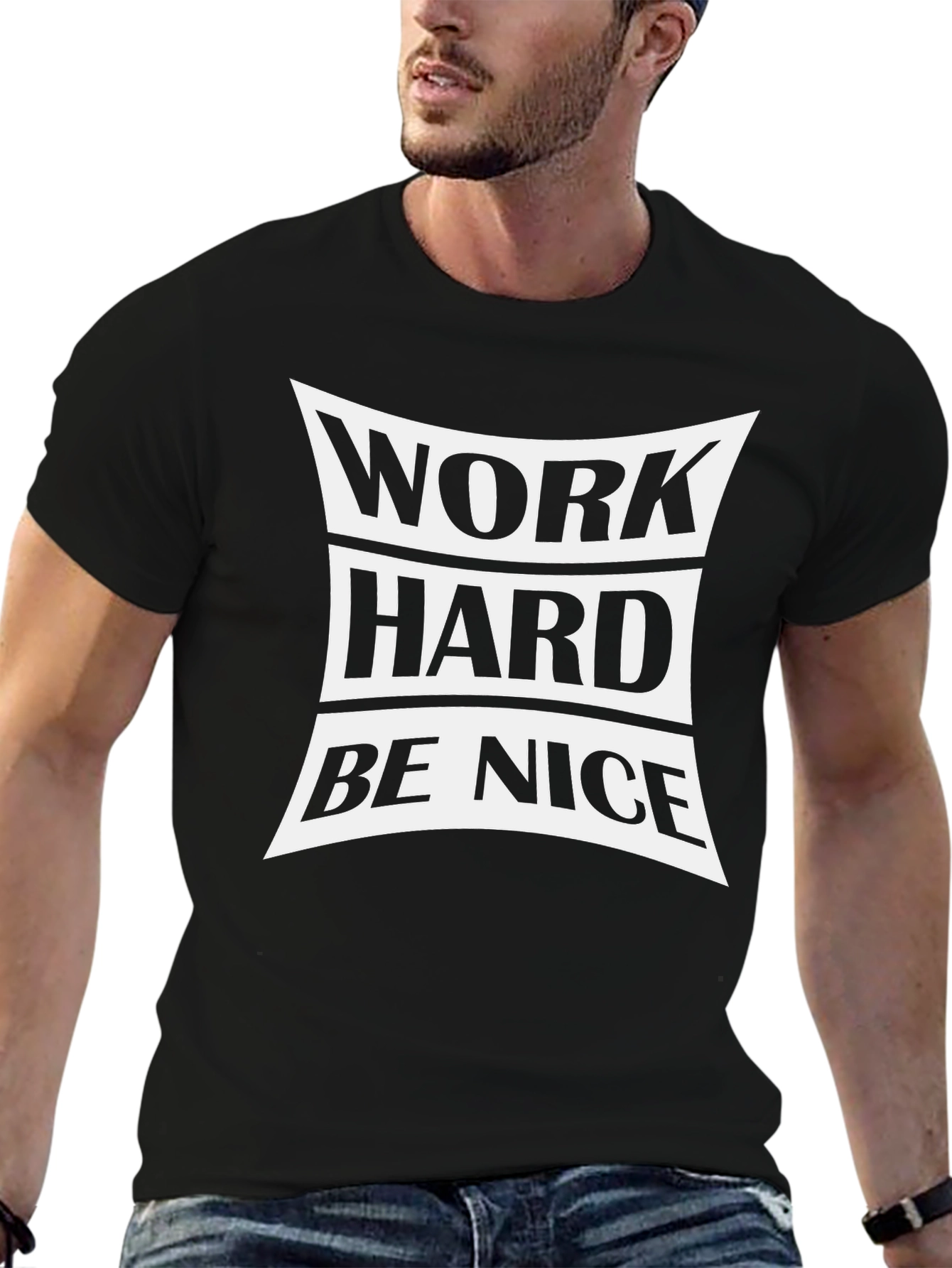 Work Hard Be Nice Black T-Shirt
