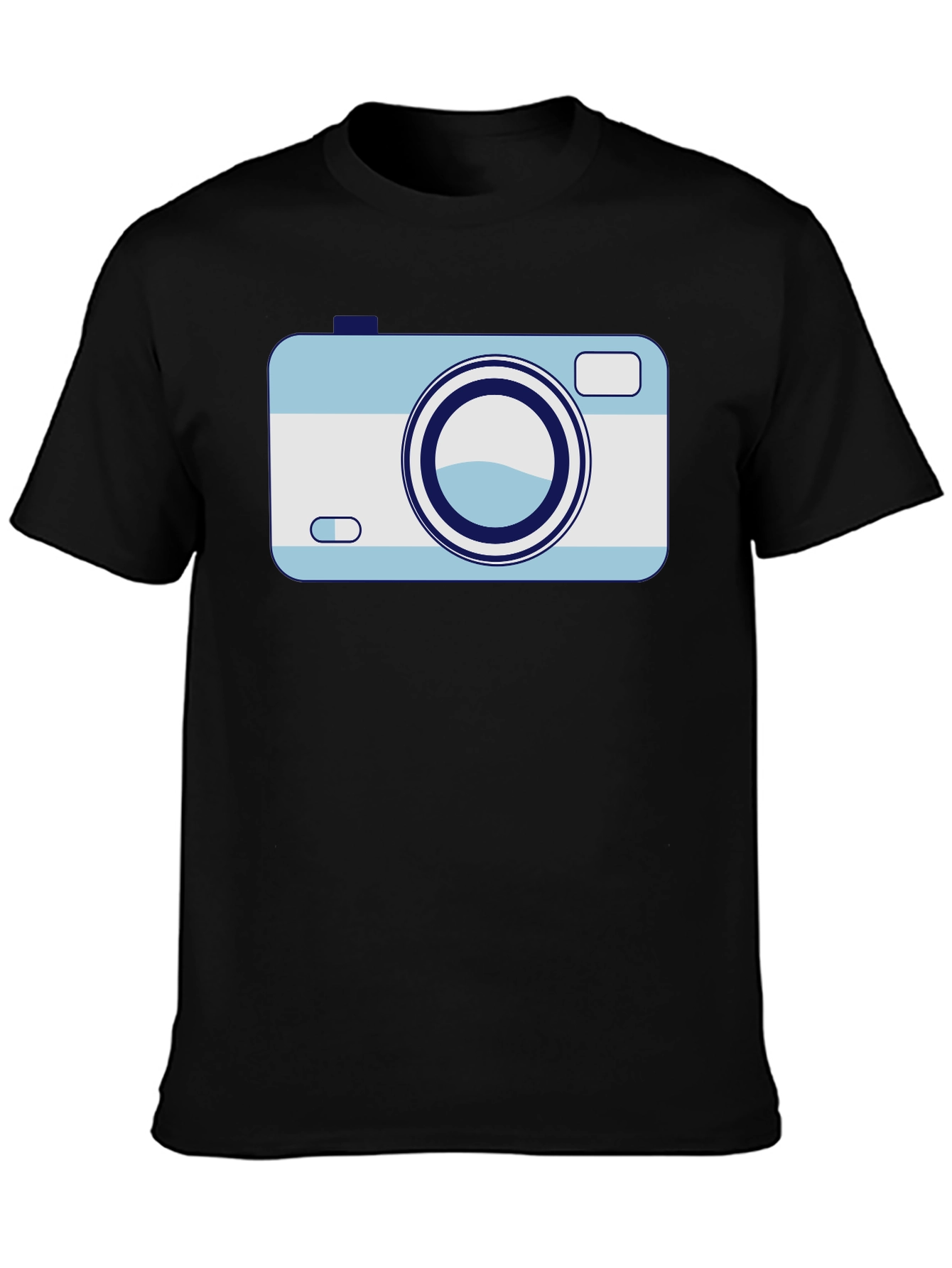 Retro Camera Graphic Tee - Black