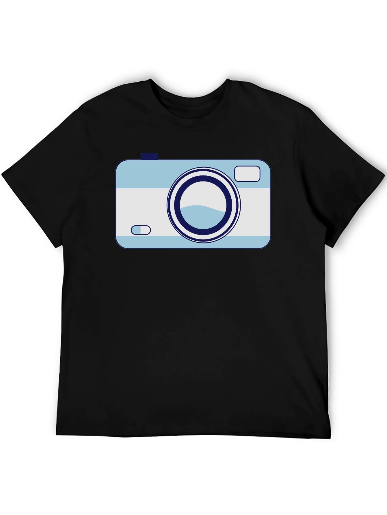 Retro Camera Graphic Tee - Black