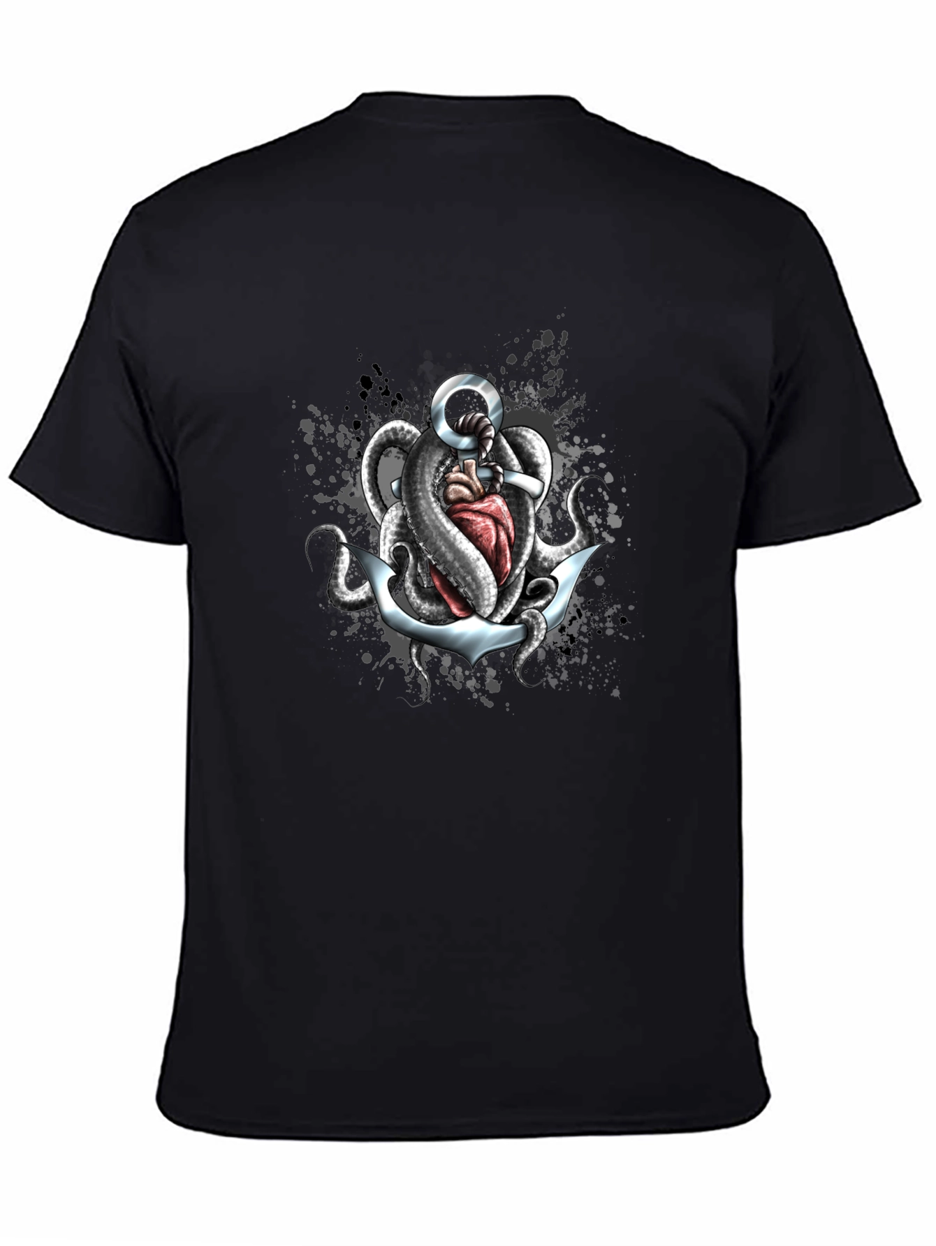 Anchor & Octopus T-Shirt - Unique Graphic Tee