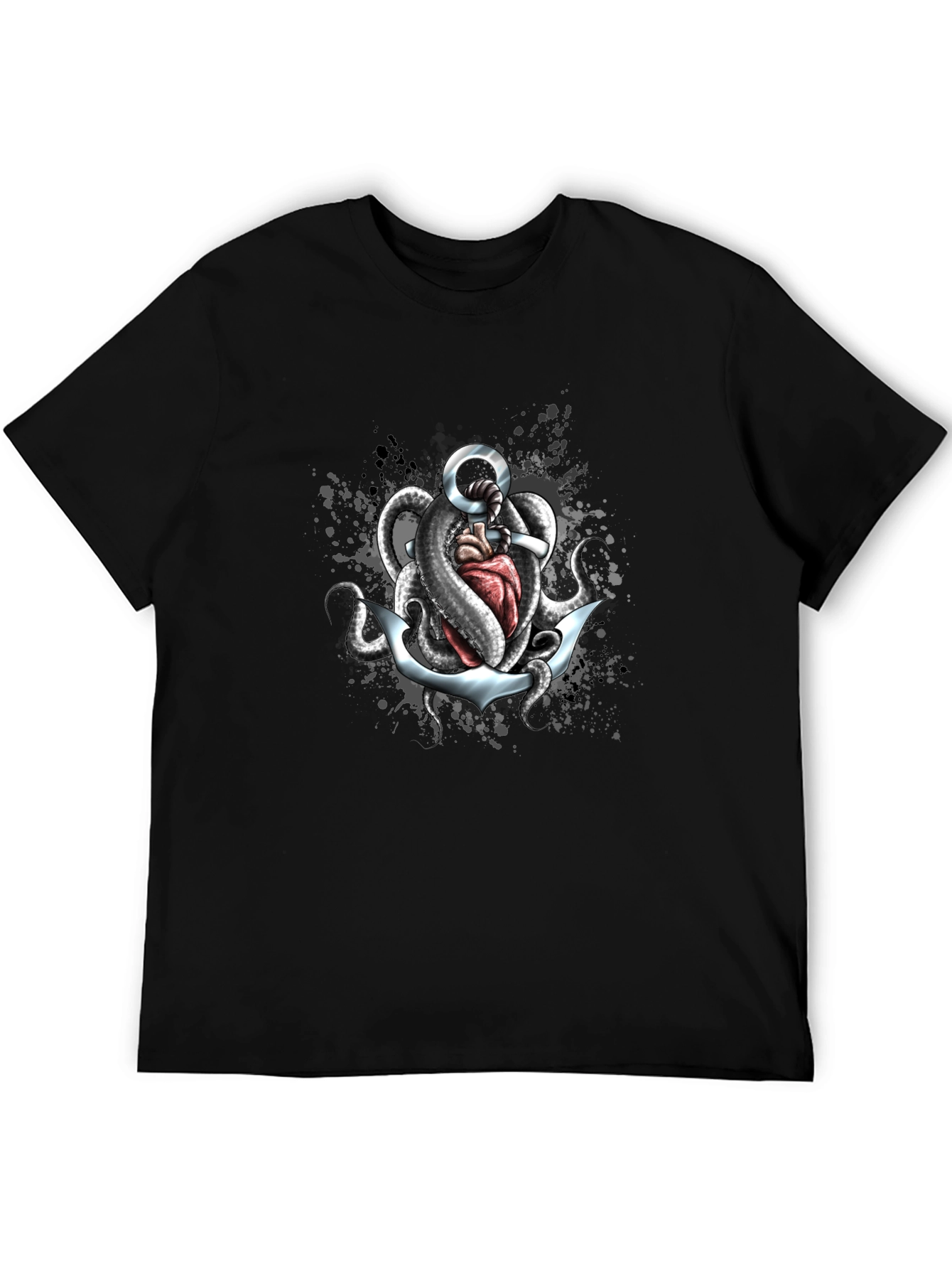 Anchor & Octopus T-Shirt - Unique Graphic Tee