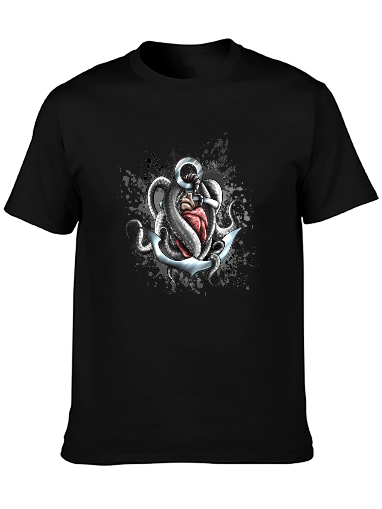 Anchor & Octopus T-Shirt - Unique Graphic Tee