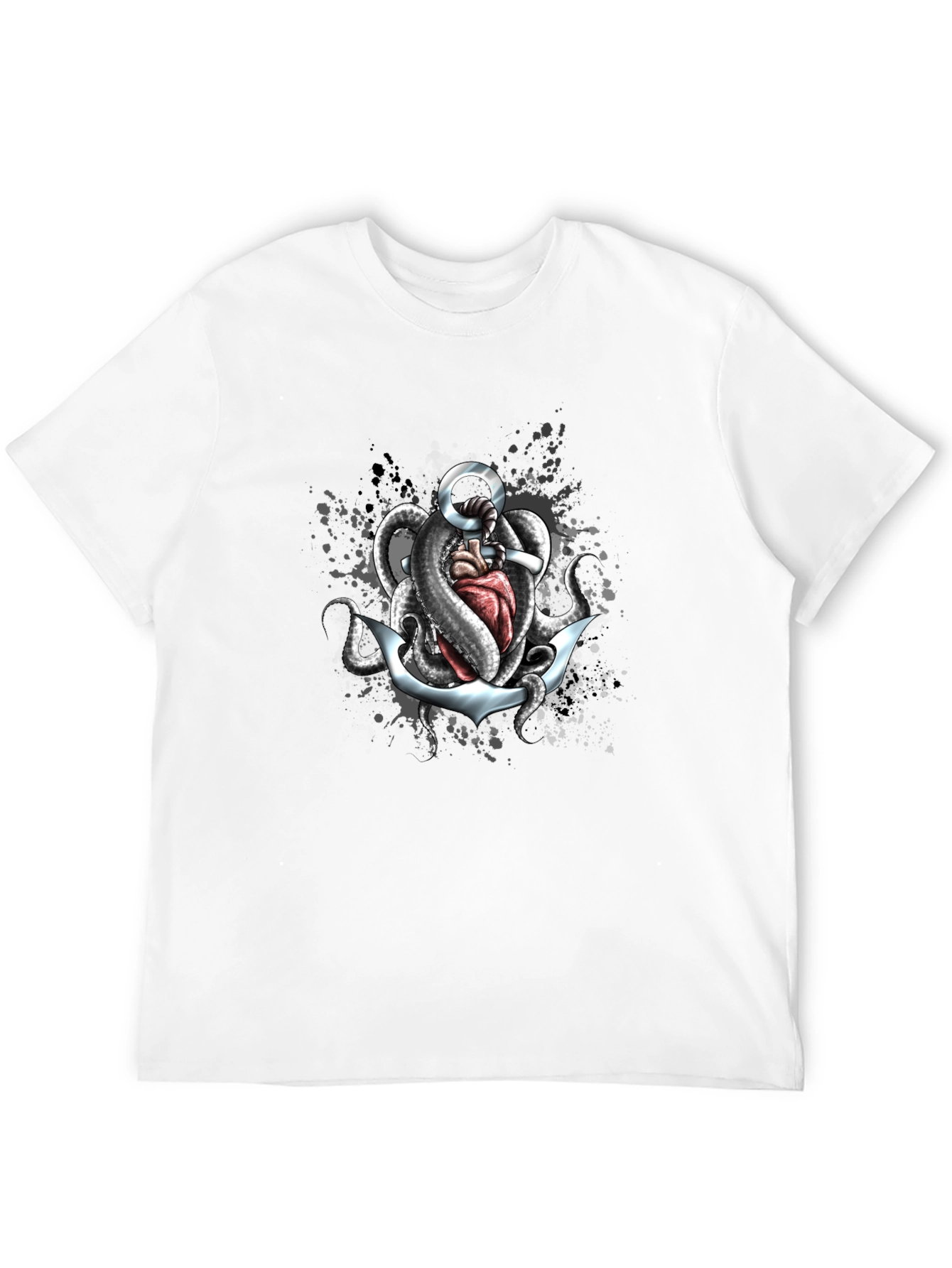 Anchor & Octopus T-Shirt - Unique Graphic Tee