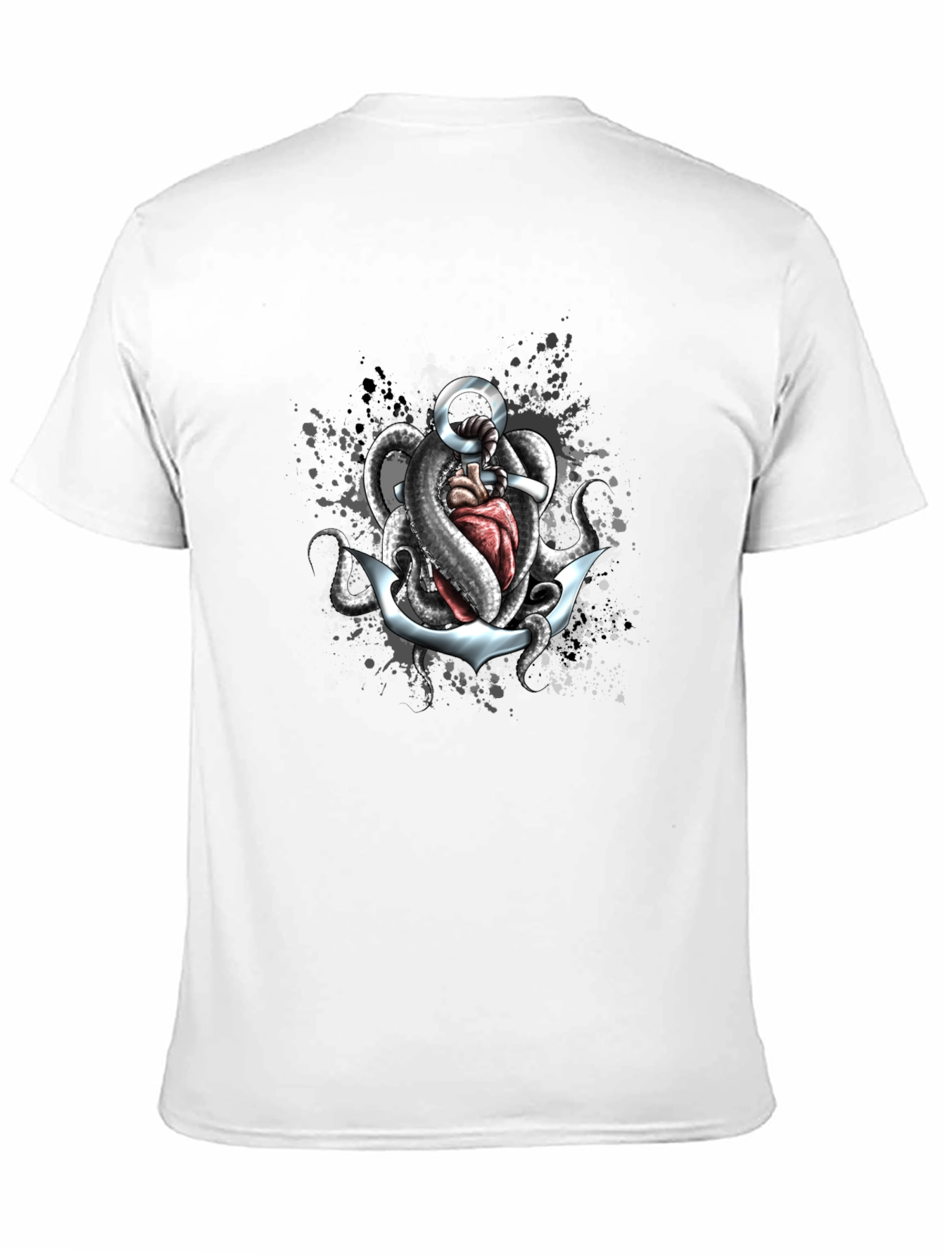 Anchor & Octopus T-Shirt - Unique Graphic Tee