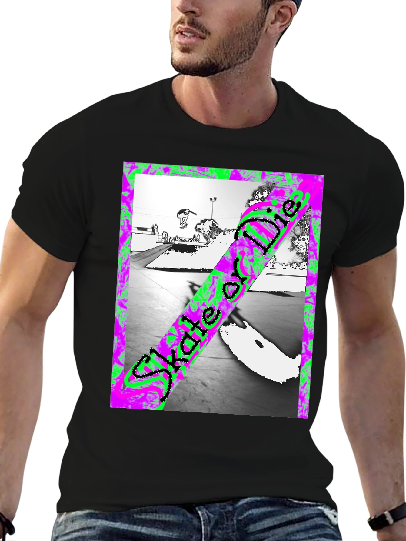 Skate or Die Graphic Tee - Black