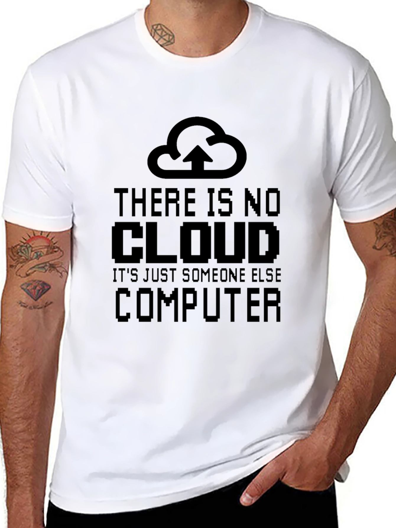 Funny Cloud Computing Black T-Shirt