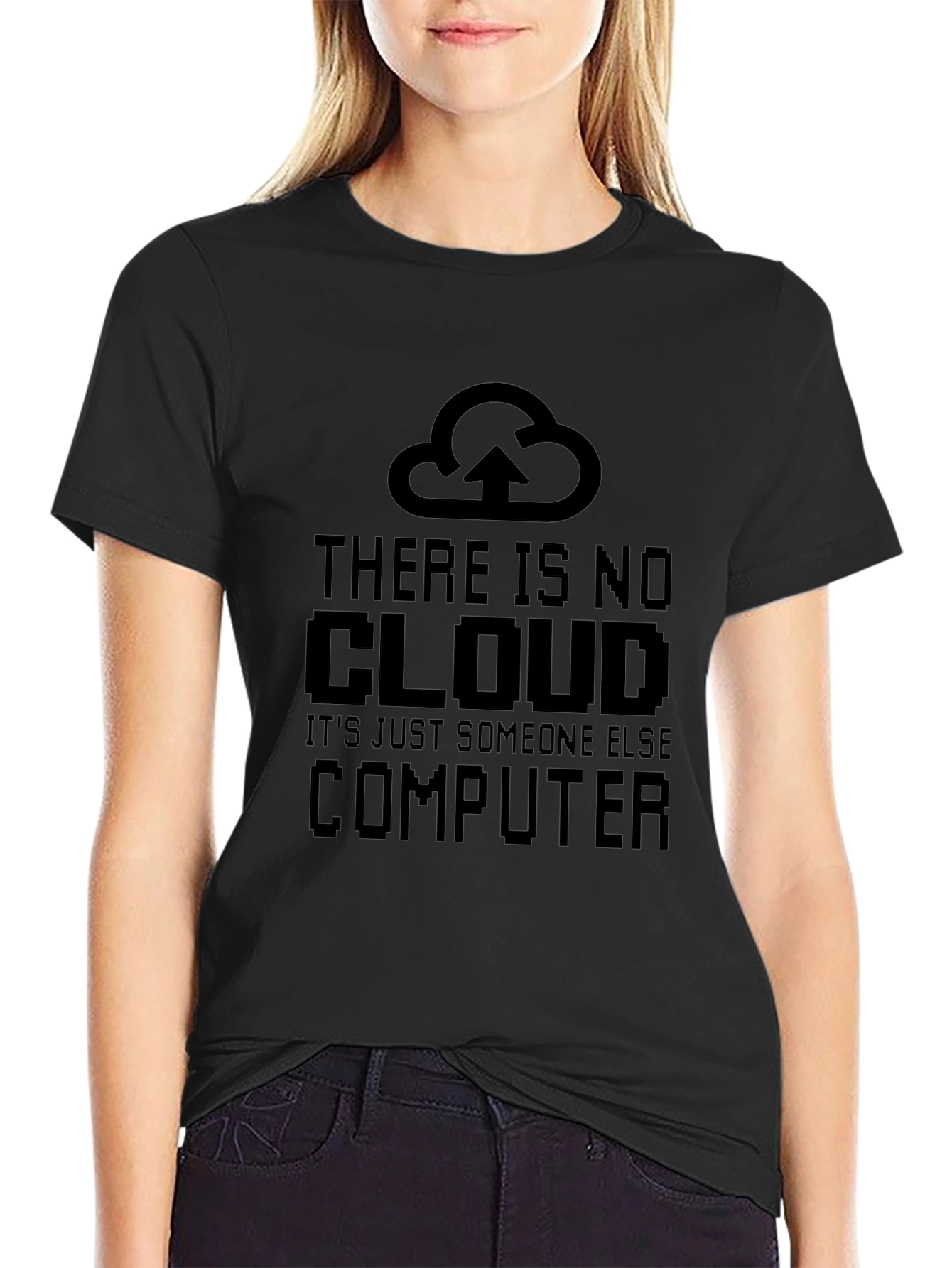 Funny Cloud Computing Black T-Shirt