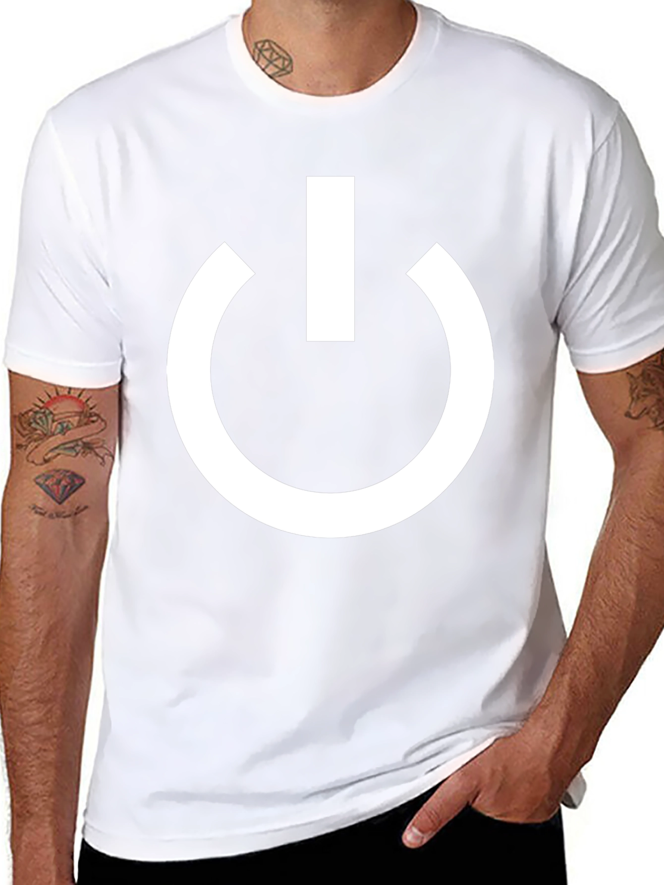 Power Symbol T-Shirt - Black Bold Design