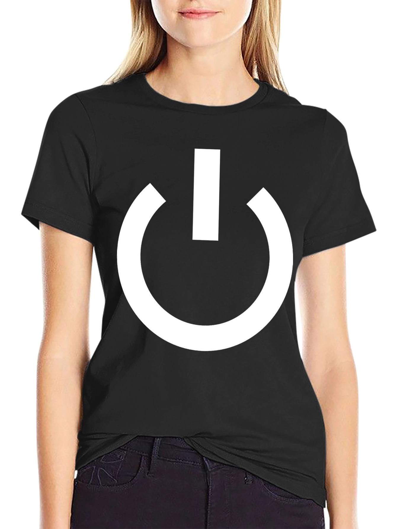 Power Symbol T-Shirt - Black Bold Design