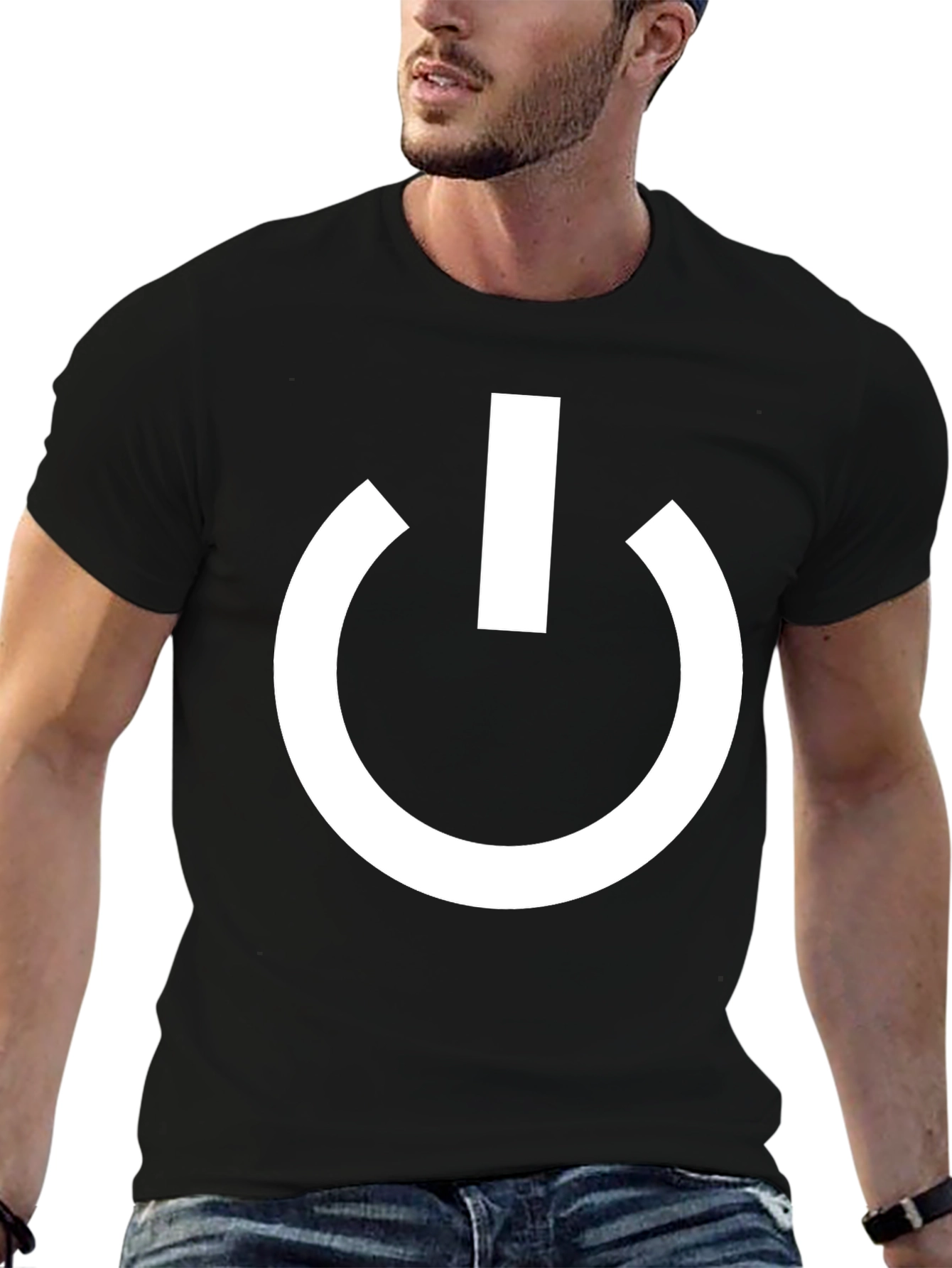 Power Symbol T-Shirt - Black Bold Design