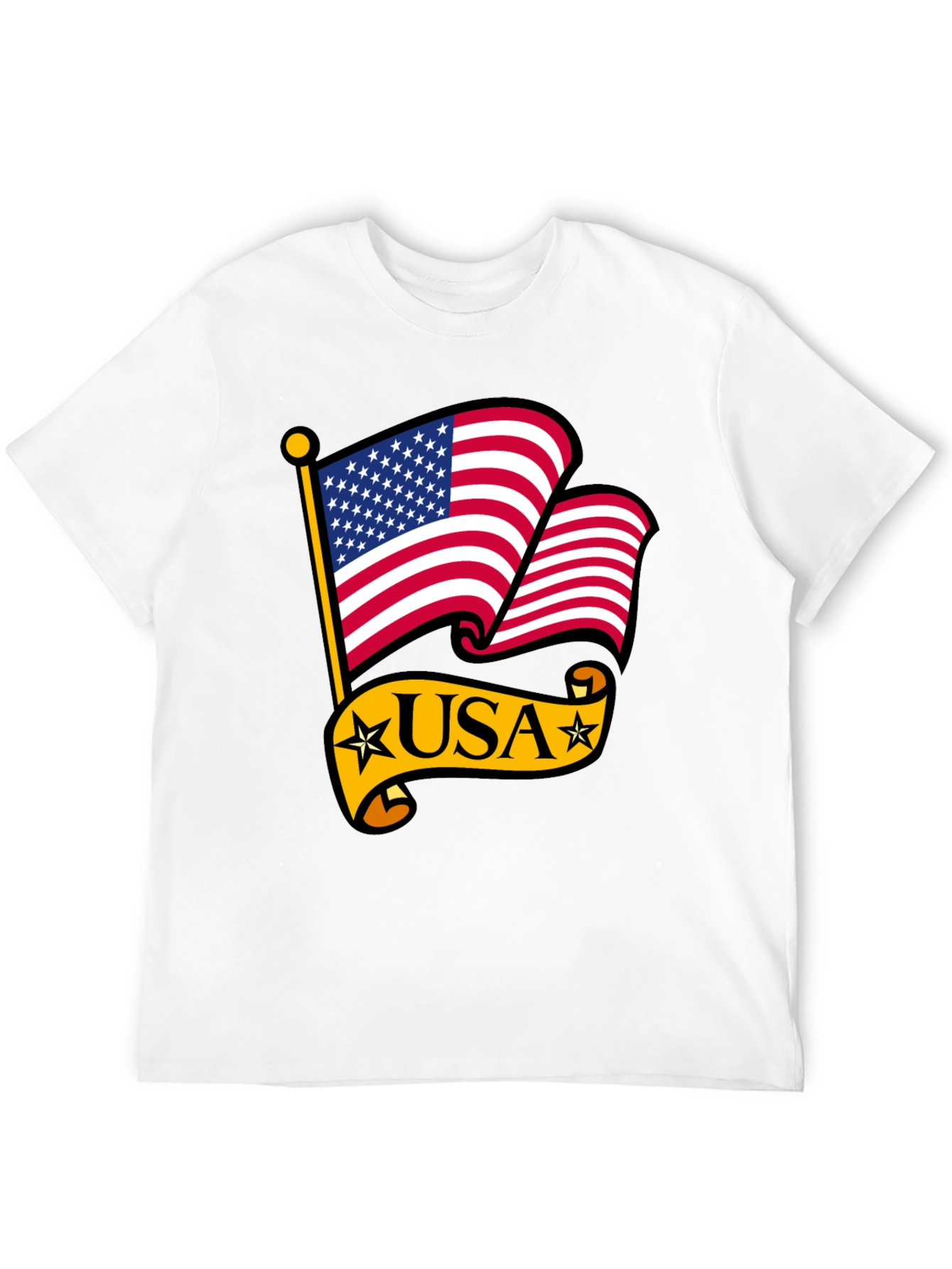 USA Flag Graphic T-Shirt Patriotic Design