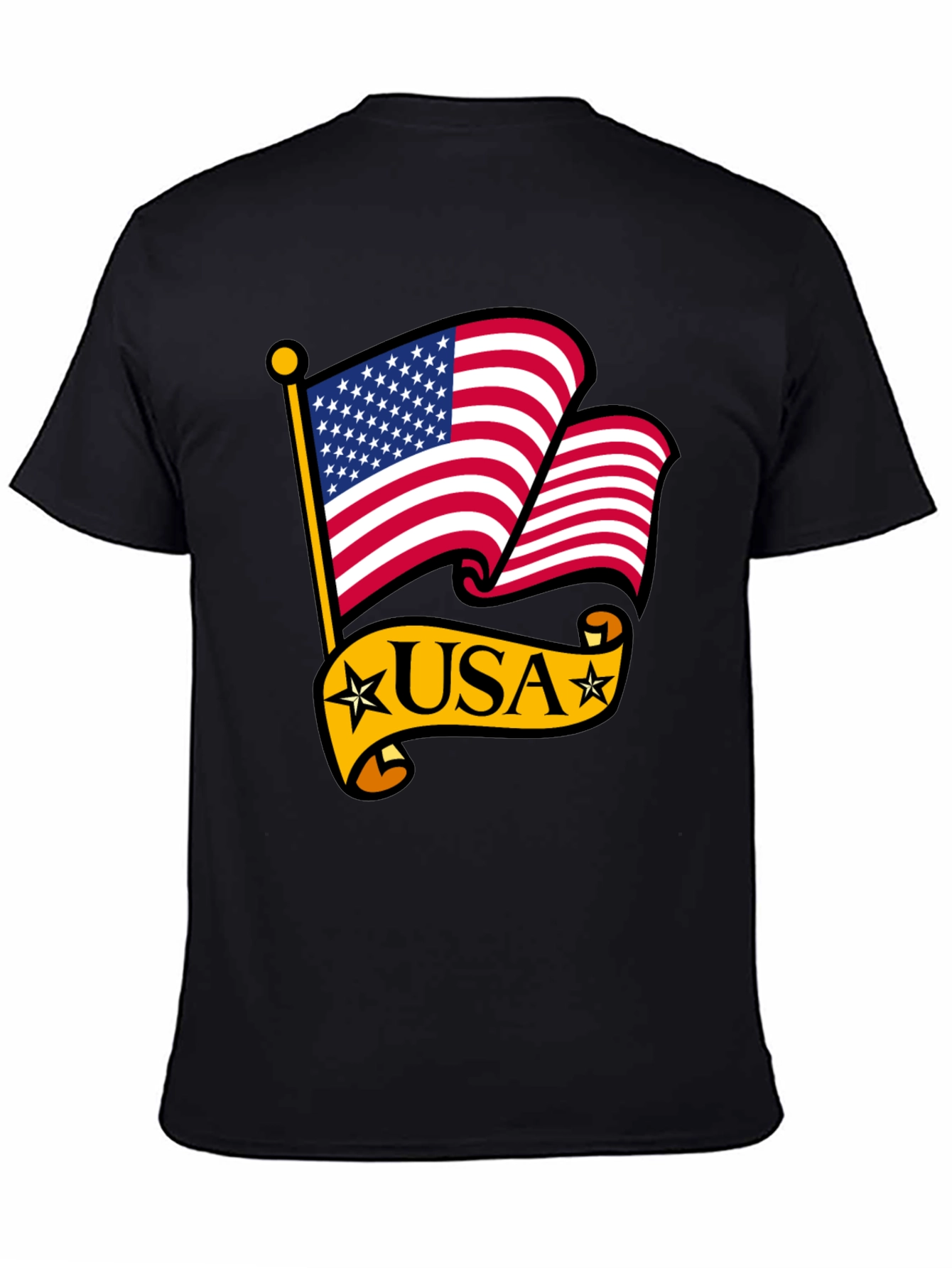 USA Flag Graphic T-Shirt Patriotic Design