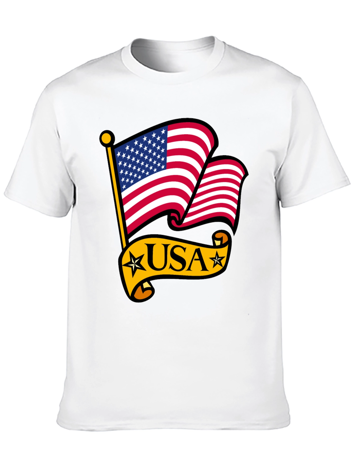 USA Flag Graphic T-Shirt Patriotic Design