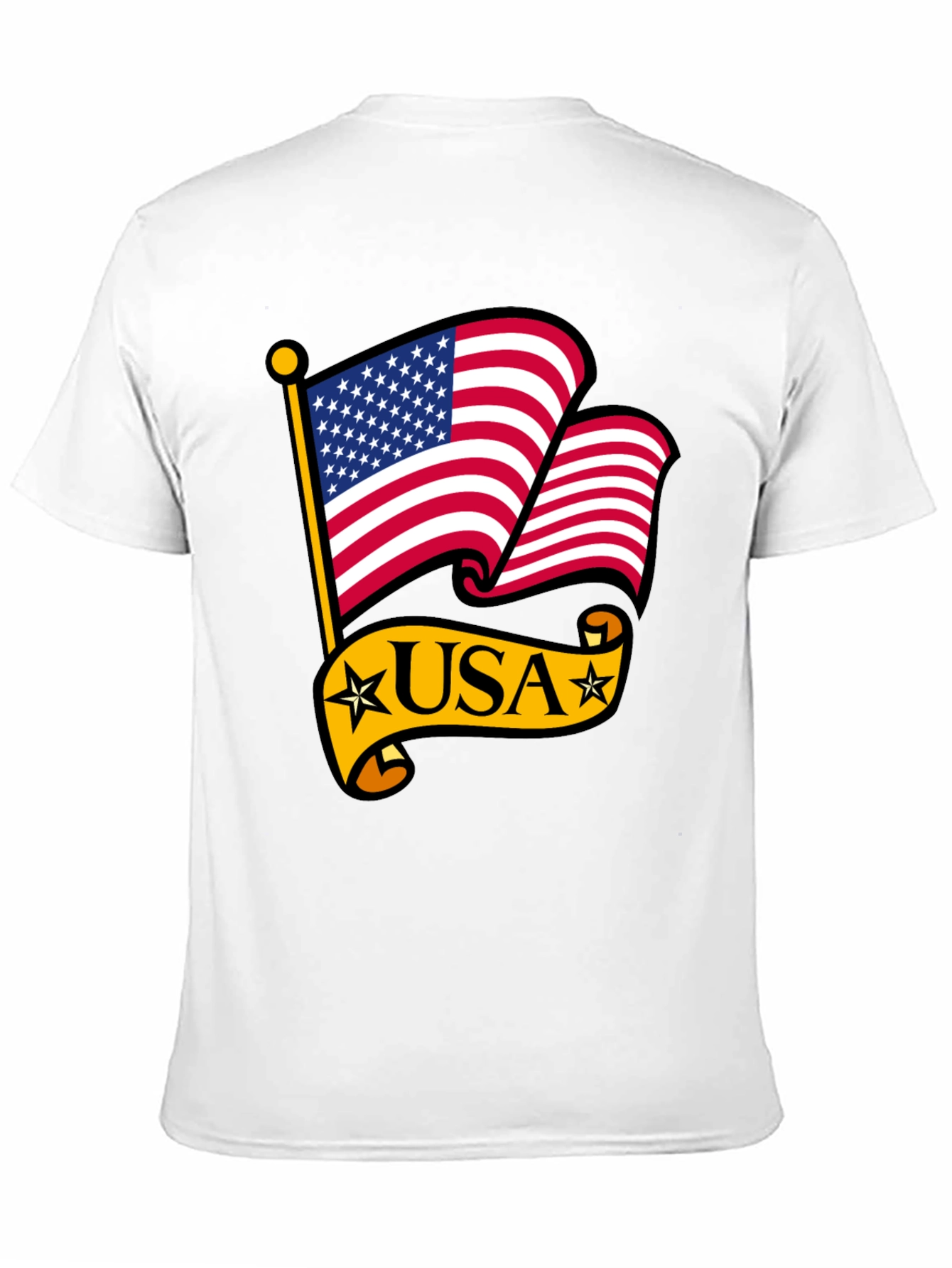 USA Flag Graphic T-Shirt Patriotic Design