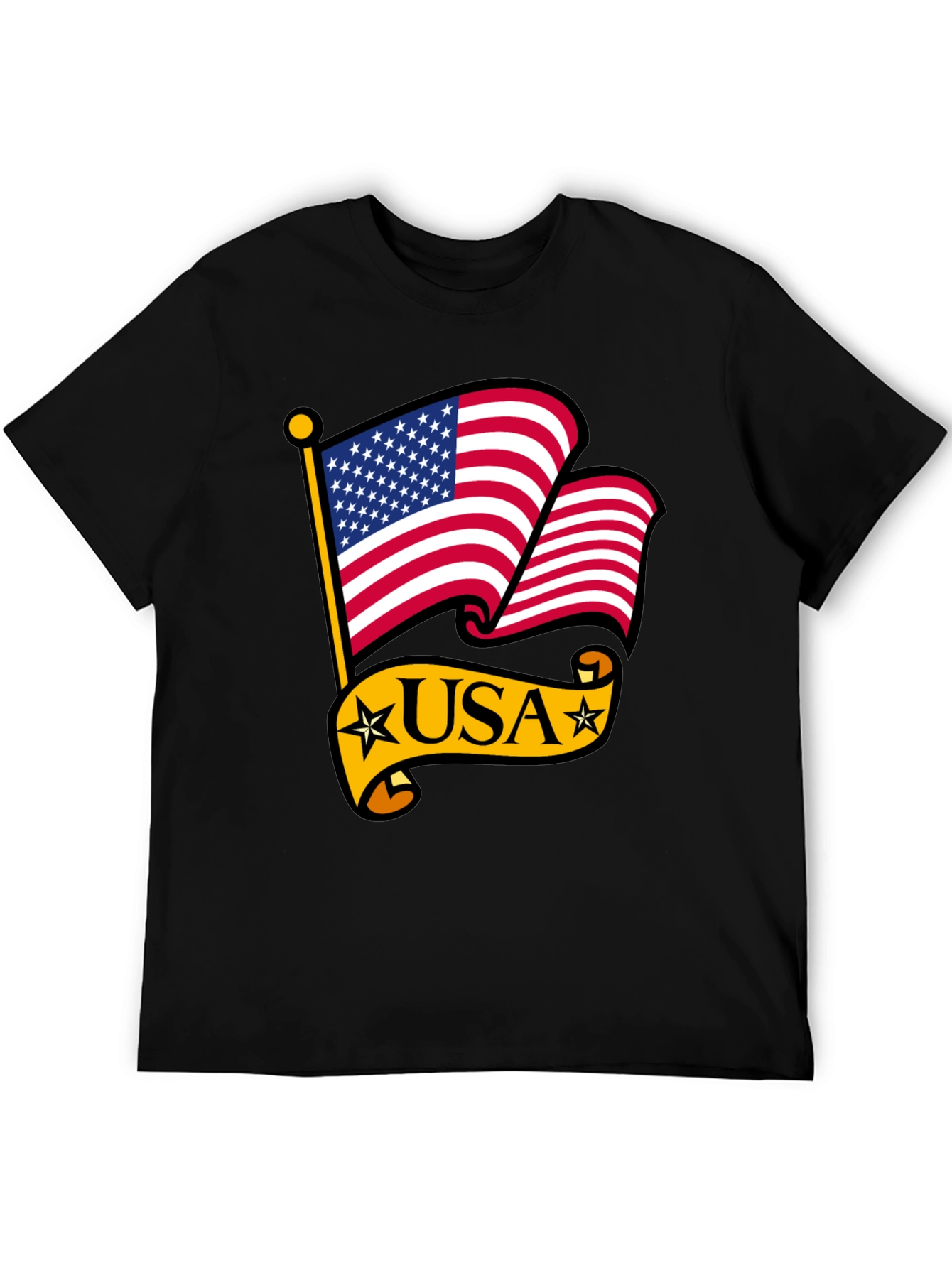 USA Flag Graphic T-Shirt Patriotic Design