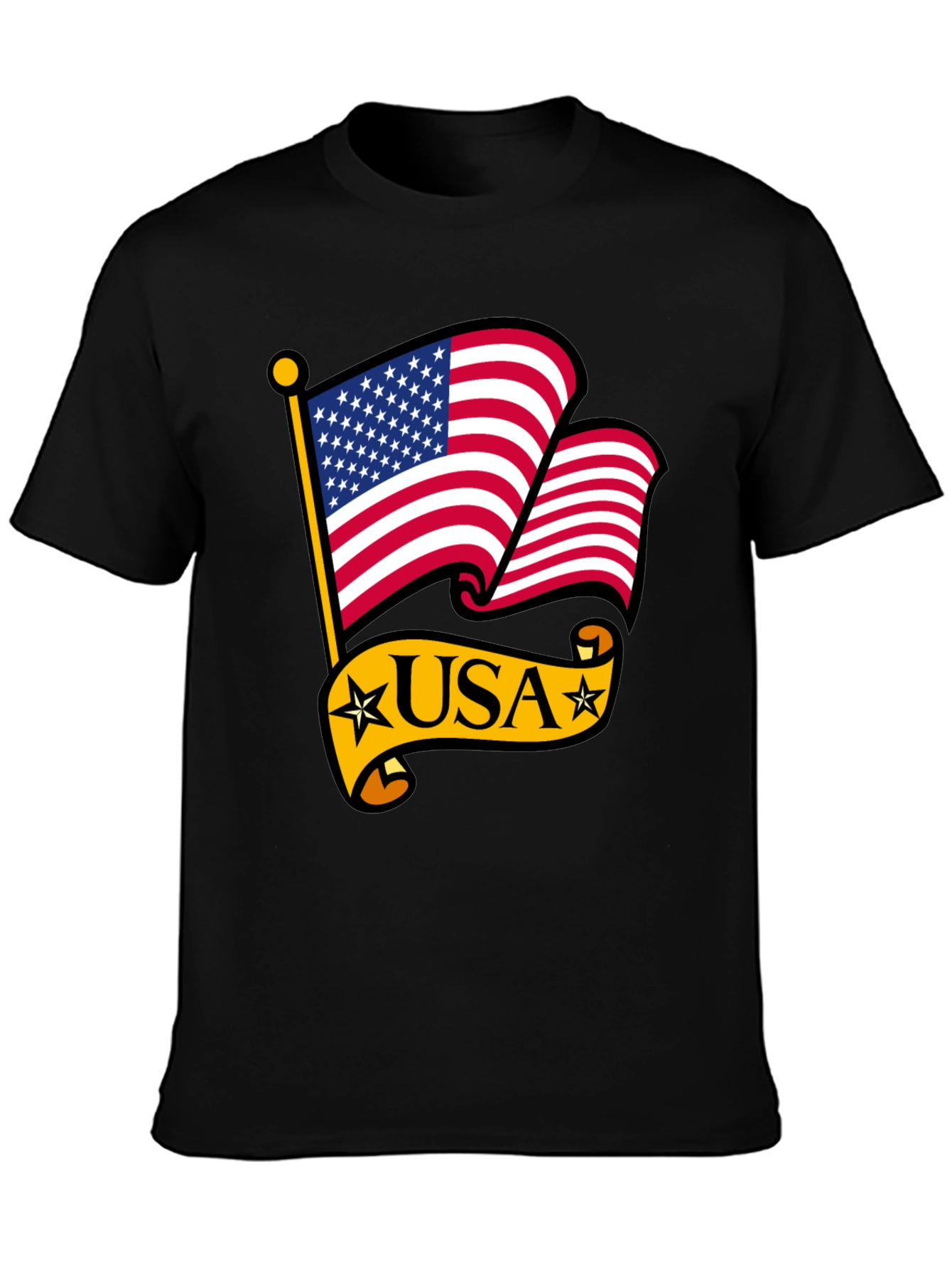 USA Flag Graphic T-Shirt Patriotic Design