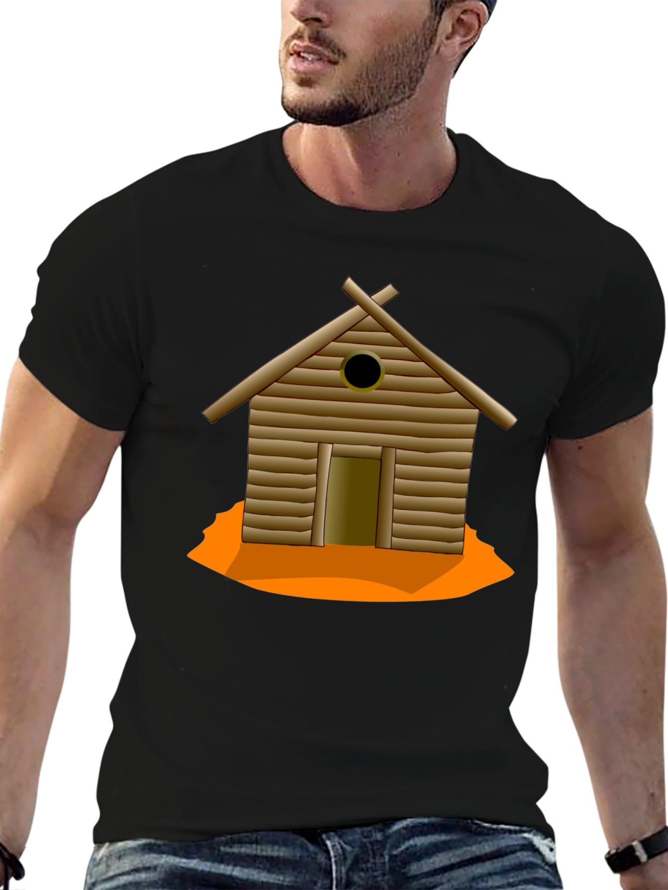 Cabin Graphic T-Shirt - Black
