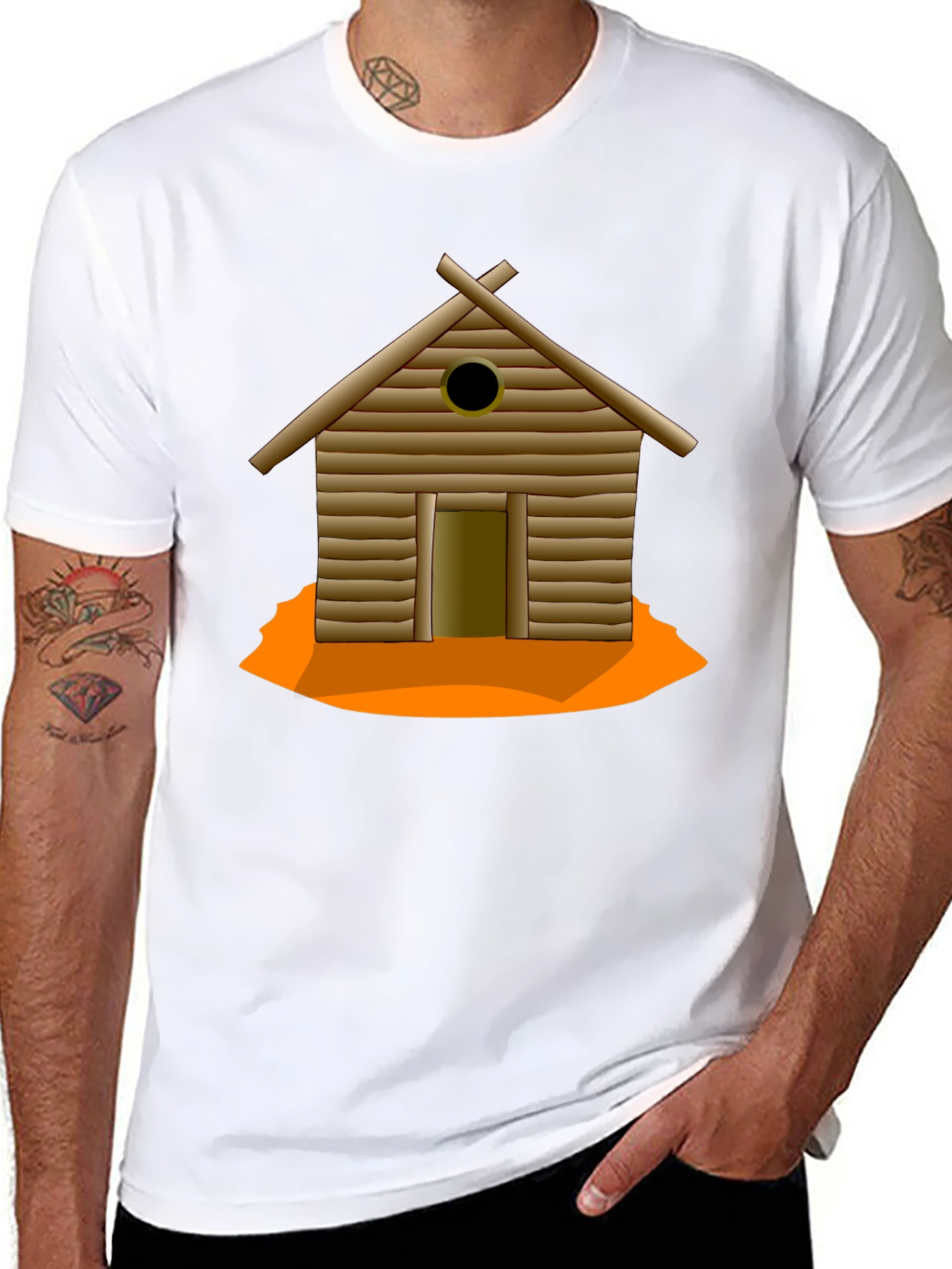 Cabin Graphic T-Shirt - Black