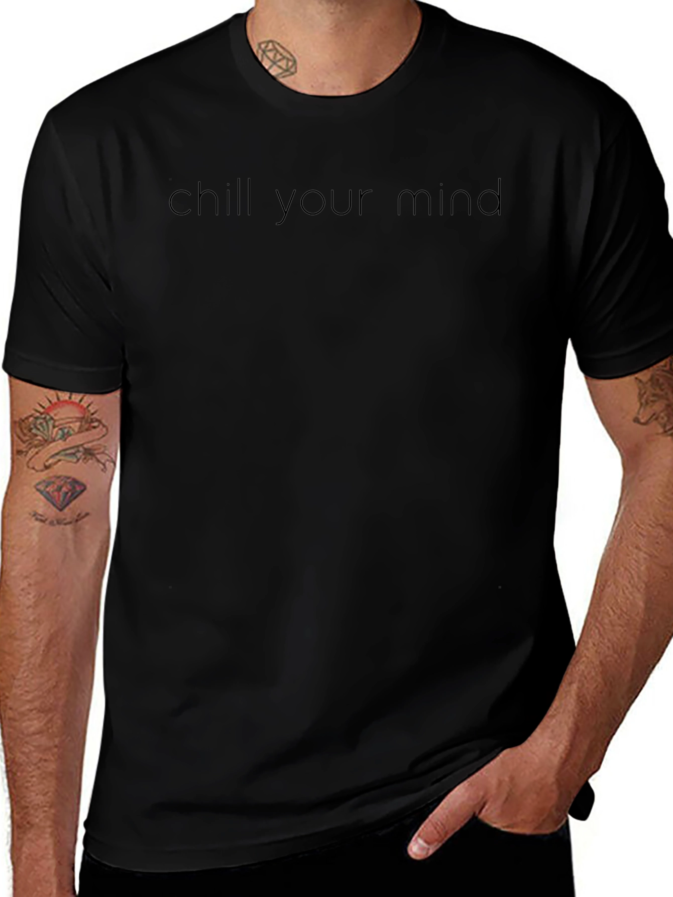 Chill Your Mind Black T-Shirt