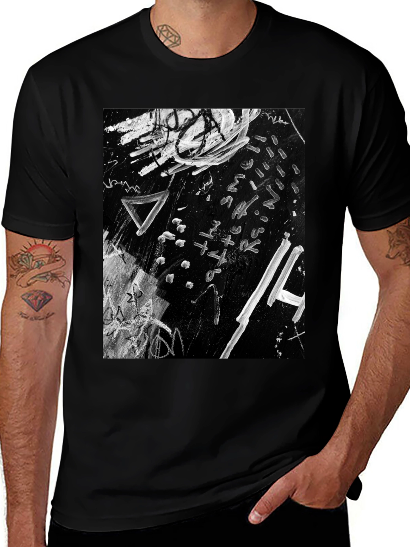 Abstract Art Black Graphic Tee