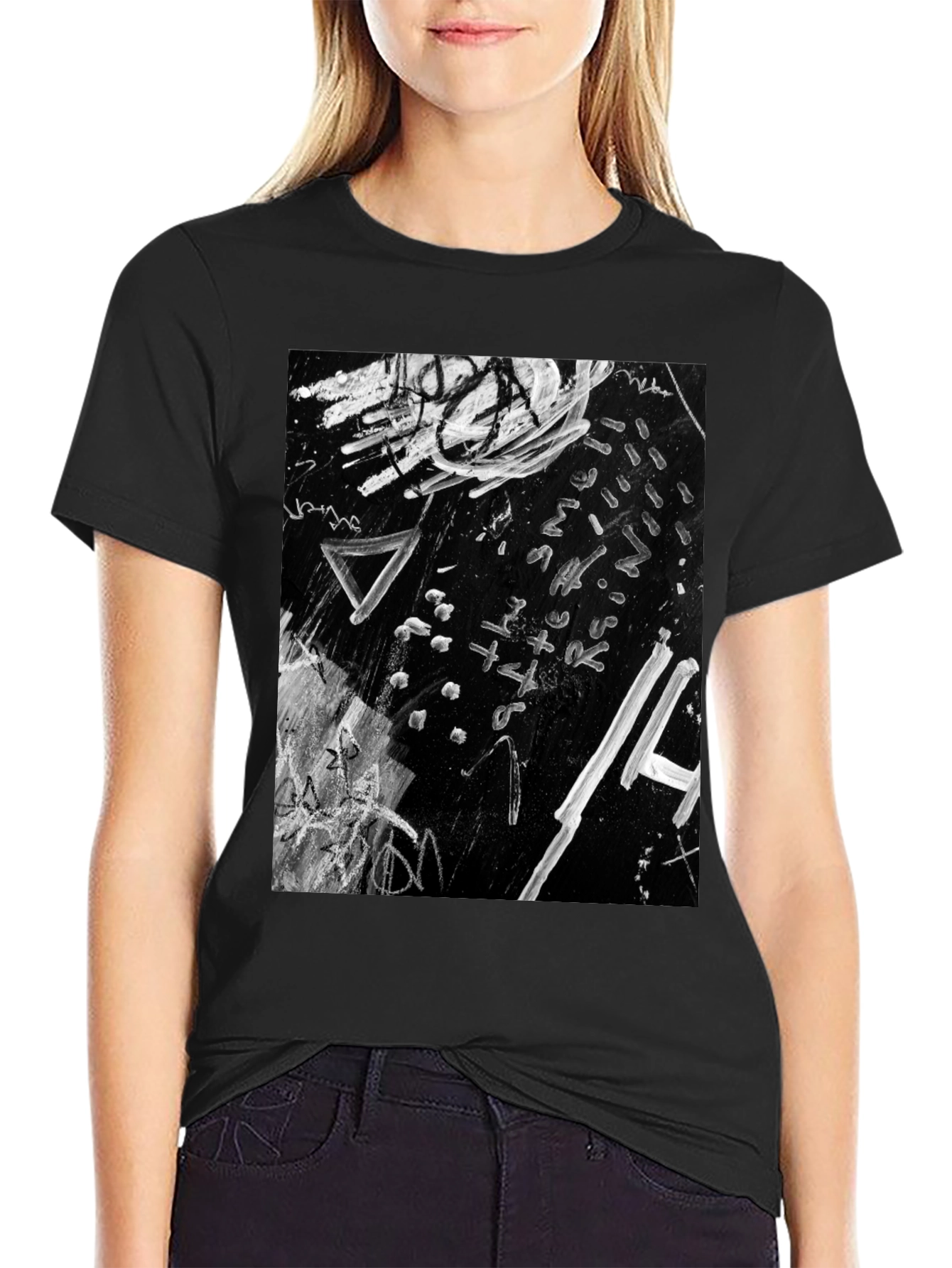 Abstract Art Black Graphic Tee
