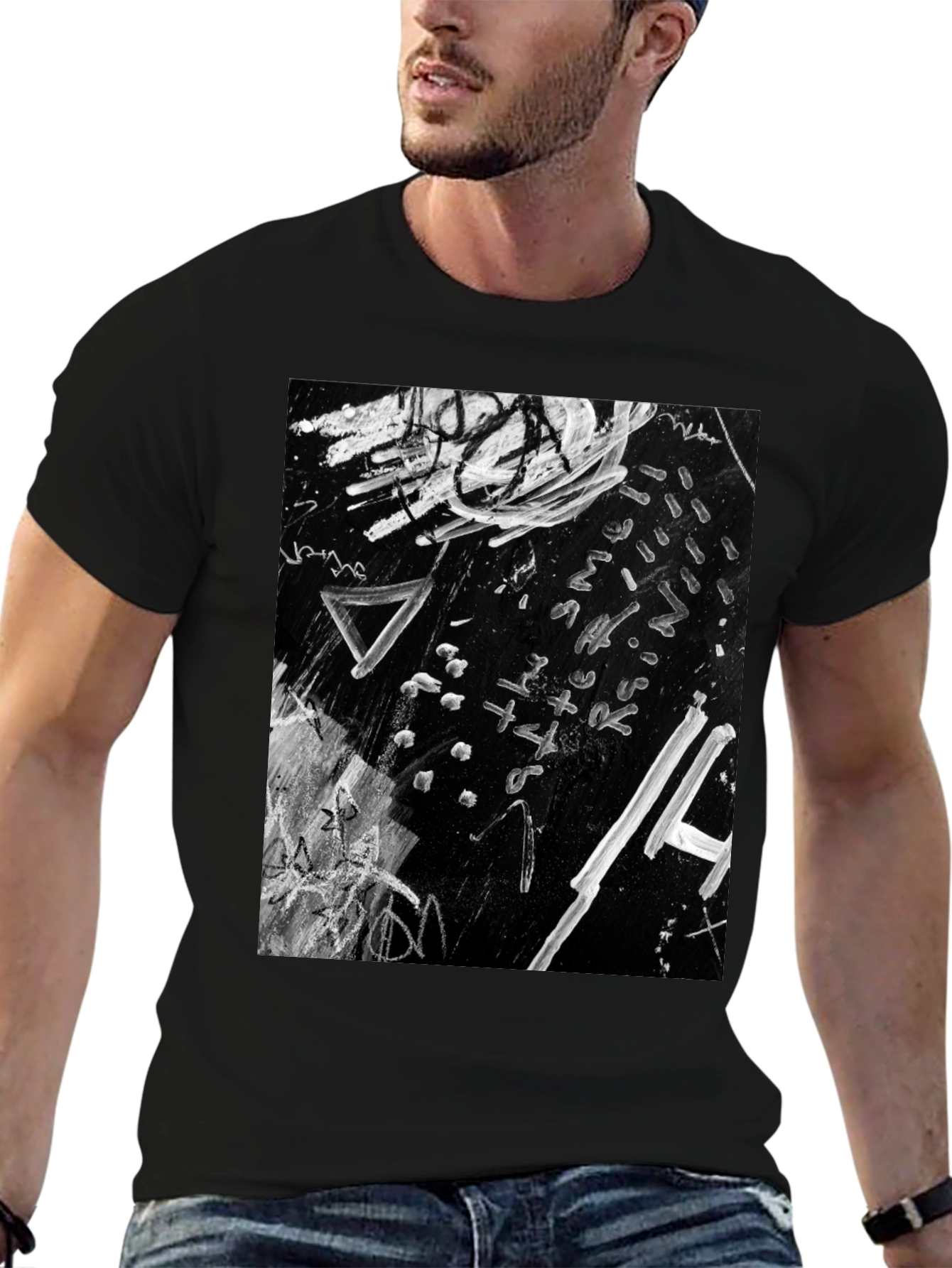 Abstract Art Black Graphic Tee