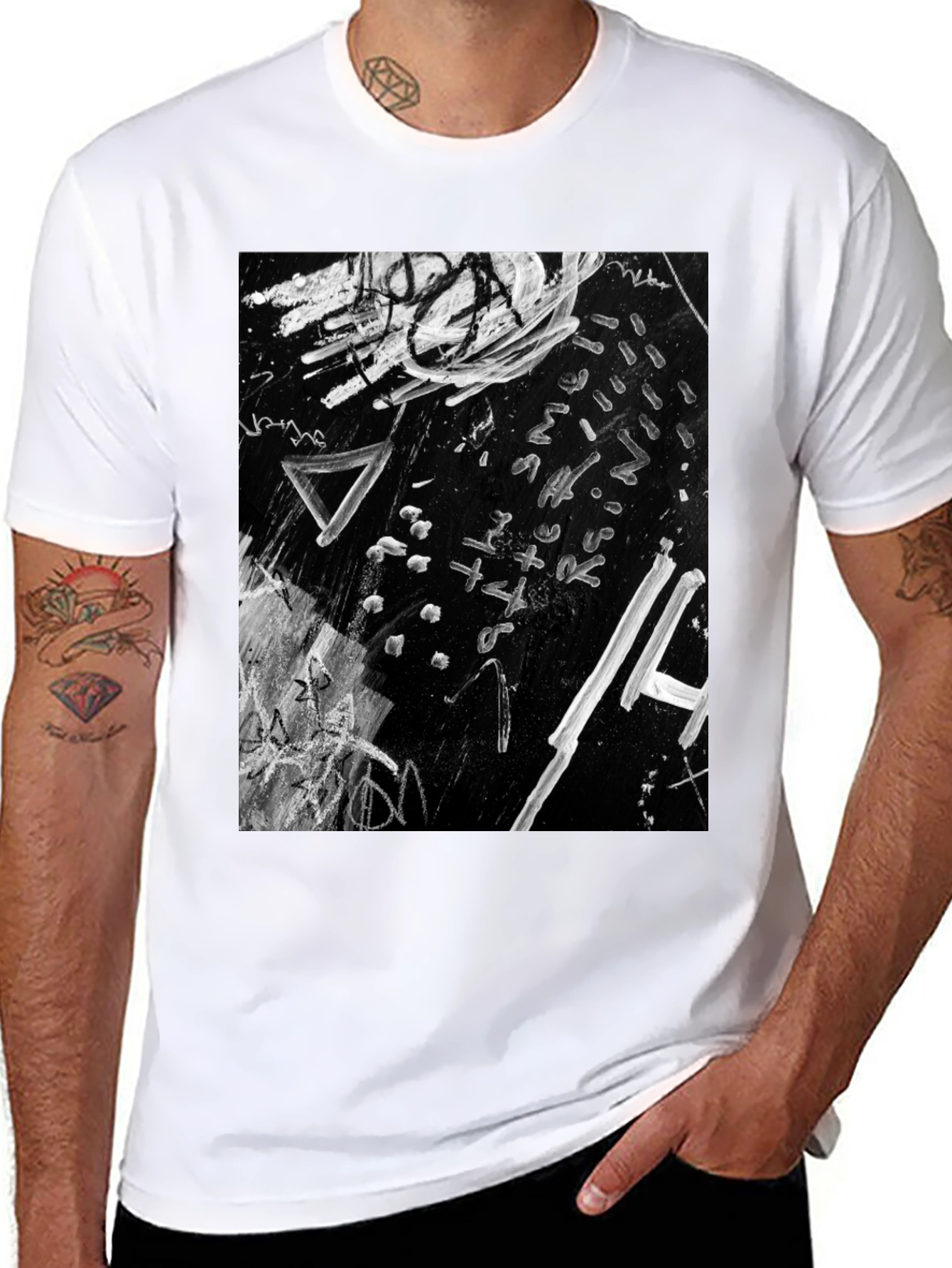 Abstract Art Black Graphic Tee