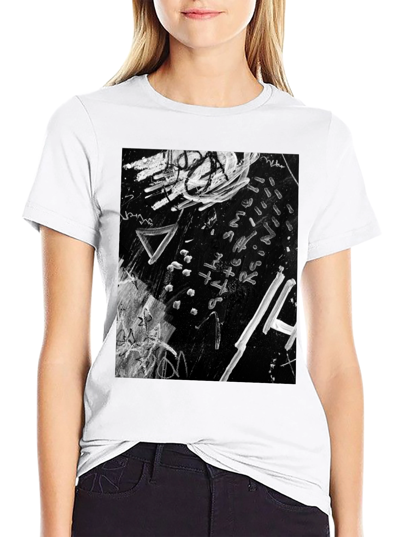 Abstract Art Black Graphic Tee
